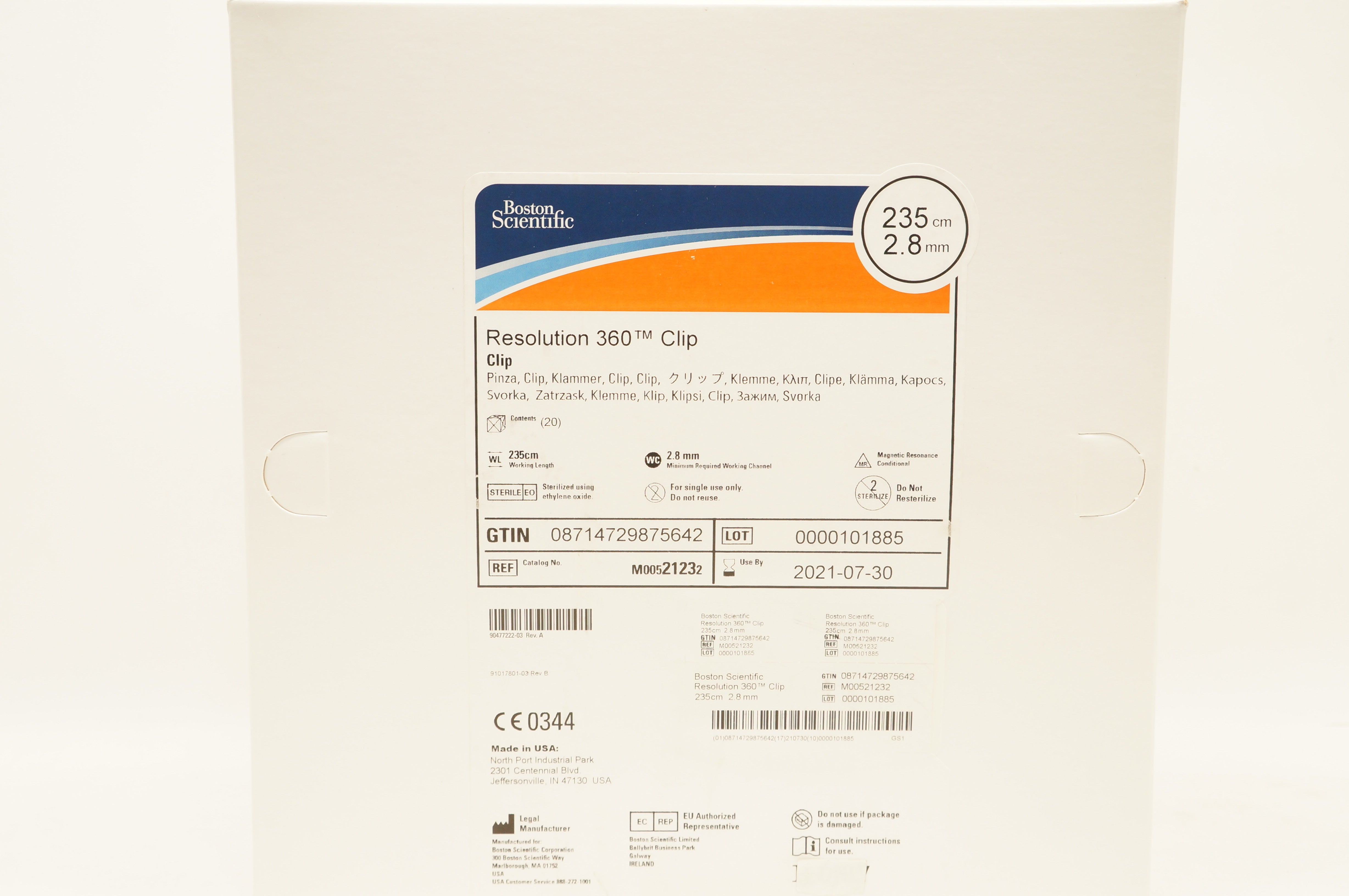 Boston Scientific 2132 Resolution 360Clip 235cm x 2.8mm - Box of 20 (x)