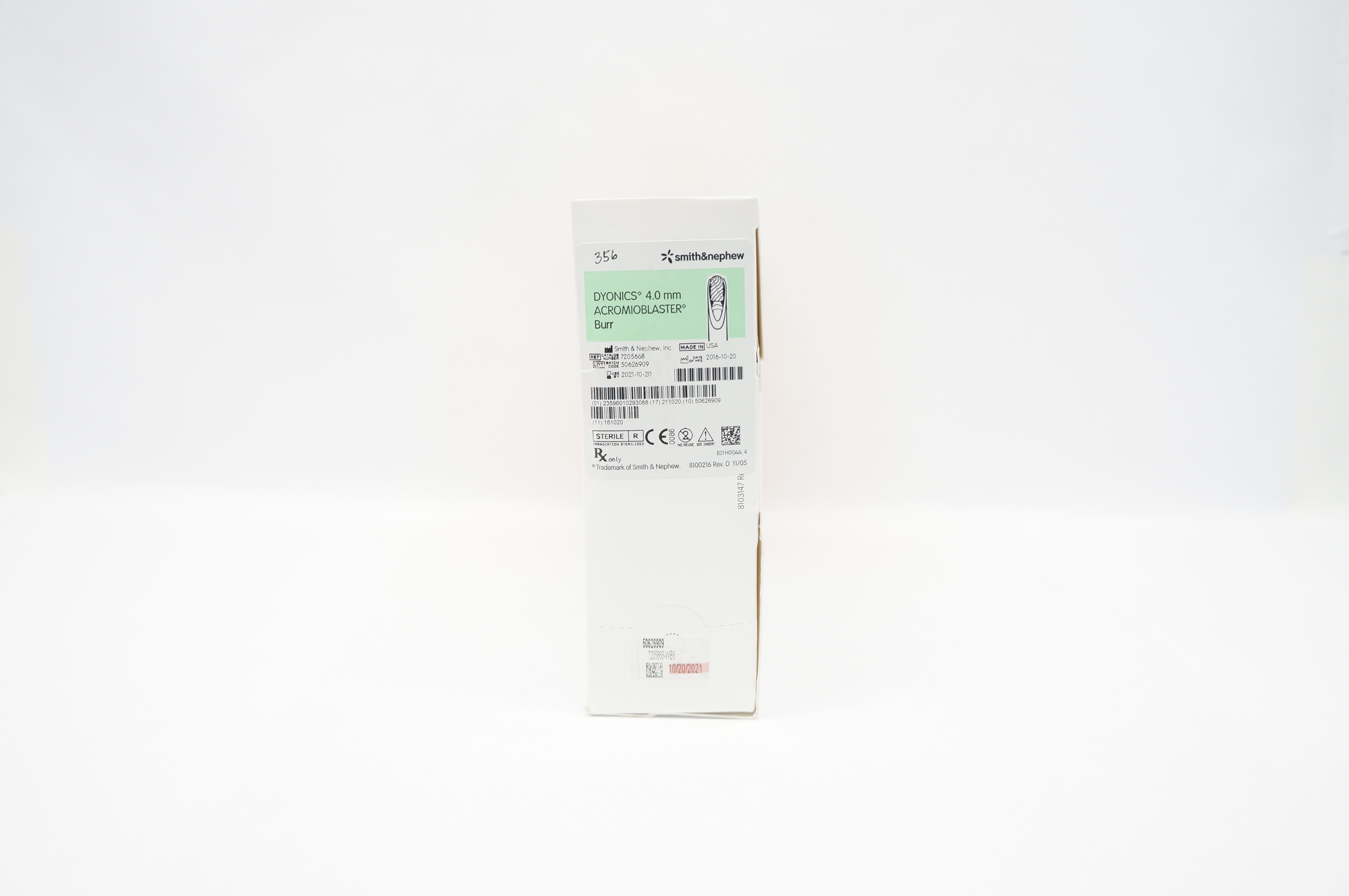 Smith&Nephew 7205668 DYONICS 4.0mm ACROMIOBLASTER Burr - Box of 6