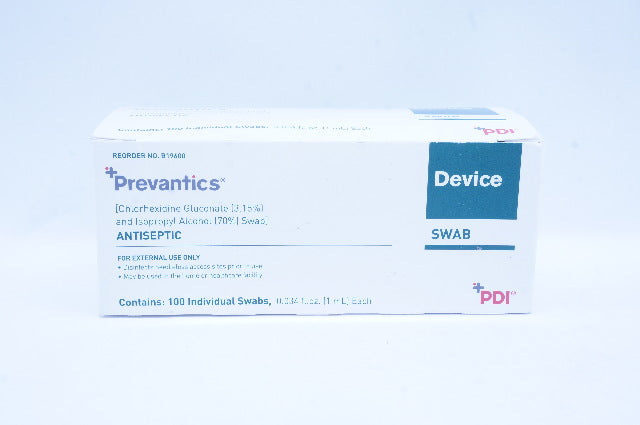PDI B19600 Prevantics Antiseptic Swabs 1mL Each - Box of 100