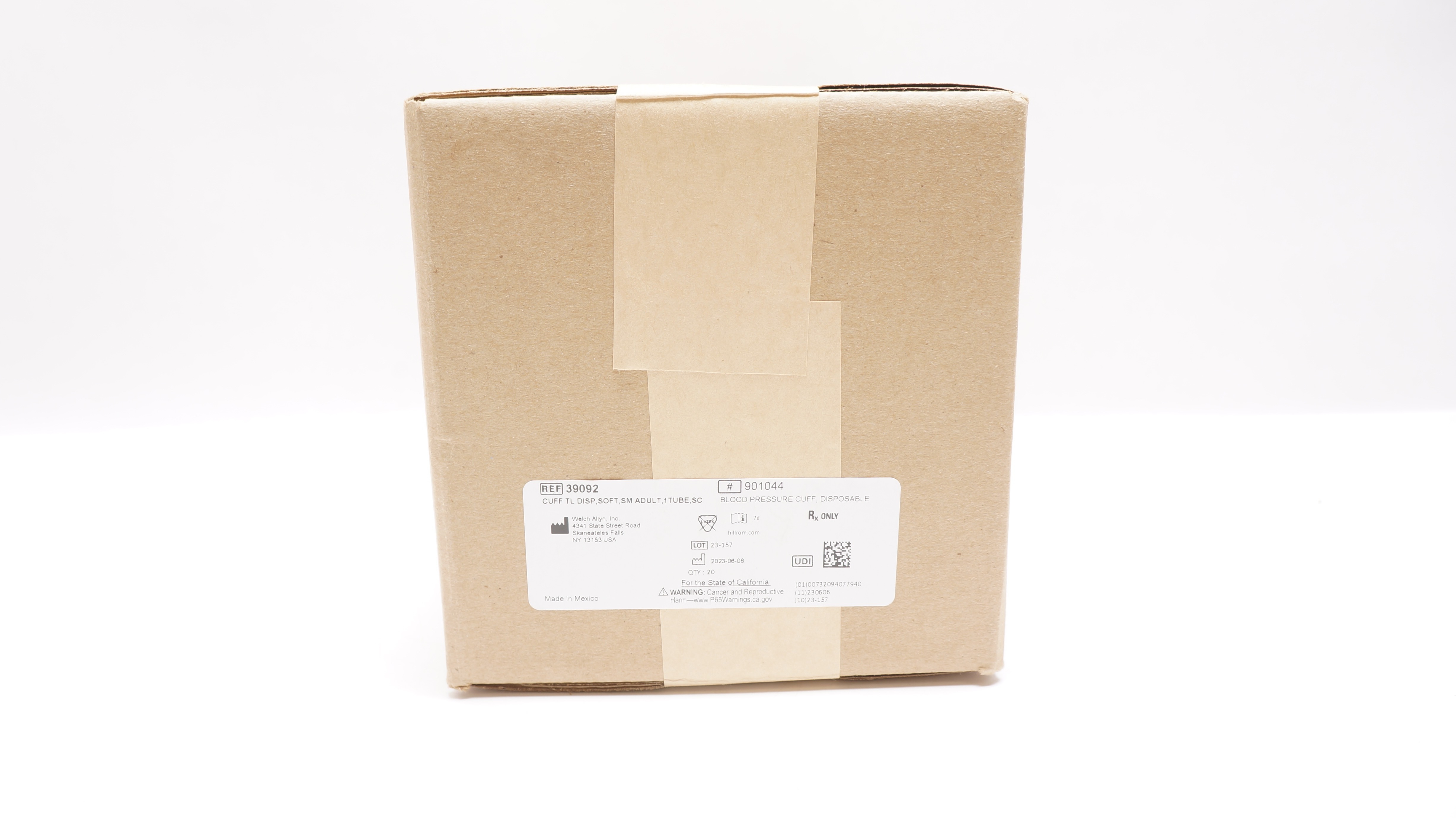 Welch Allyn 39092 Blood Pressure Cuff Disposable - Box of 20