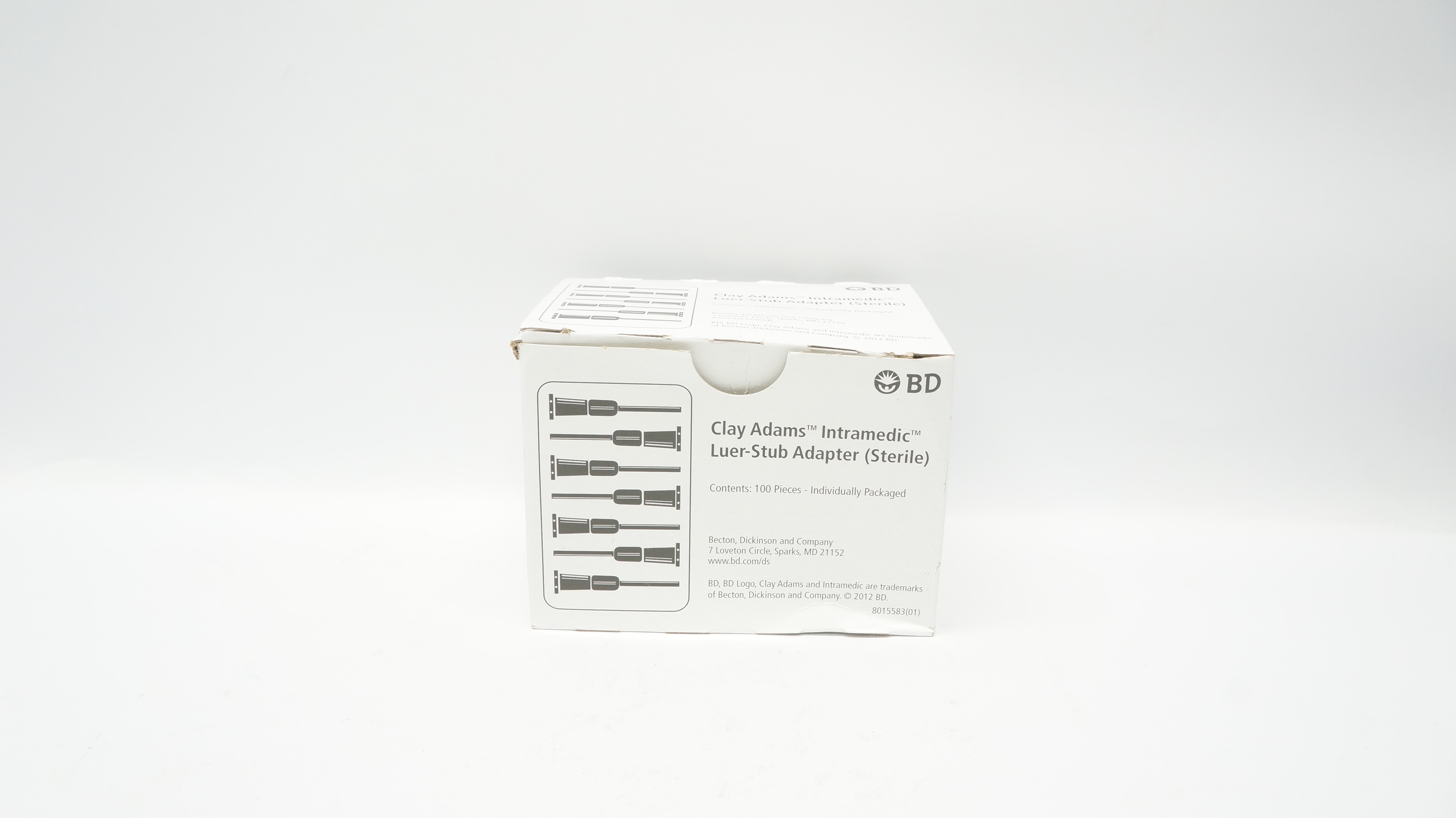 BD 427560 Clay Adams Intramedic Luer-Stub Adapter 15Ga - Case of 24