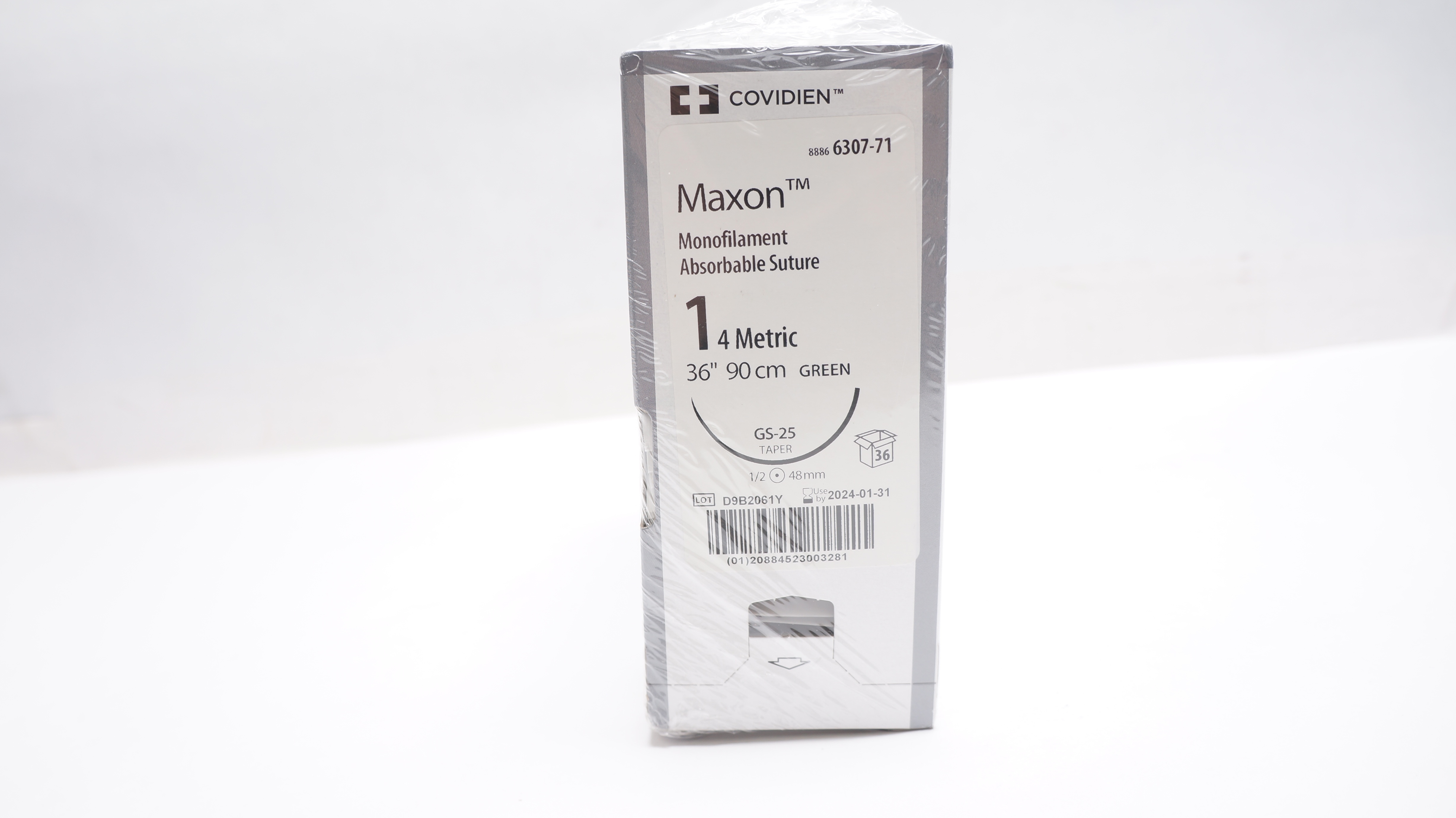 Covidien 6307-71 1 Maxon Monofilament GS-25 Taper 1/2 48mm 36in (x) - Box of 36