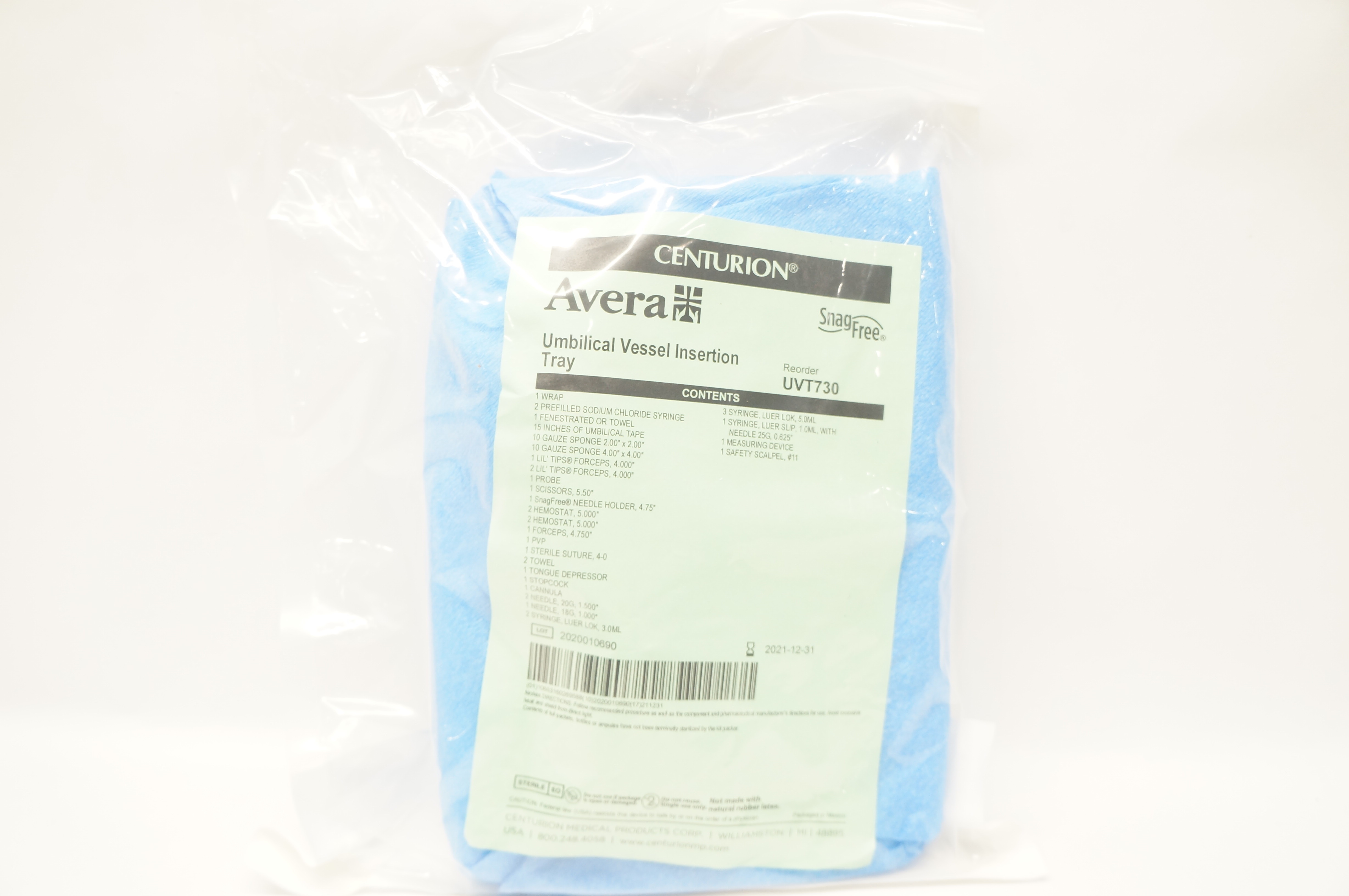 Centurion UVT730 Avera Snag Free Umbilical Vessel Insertion Tray