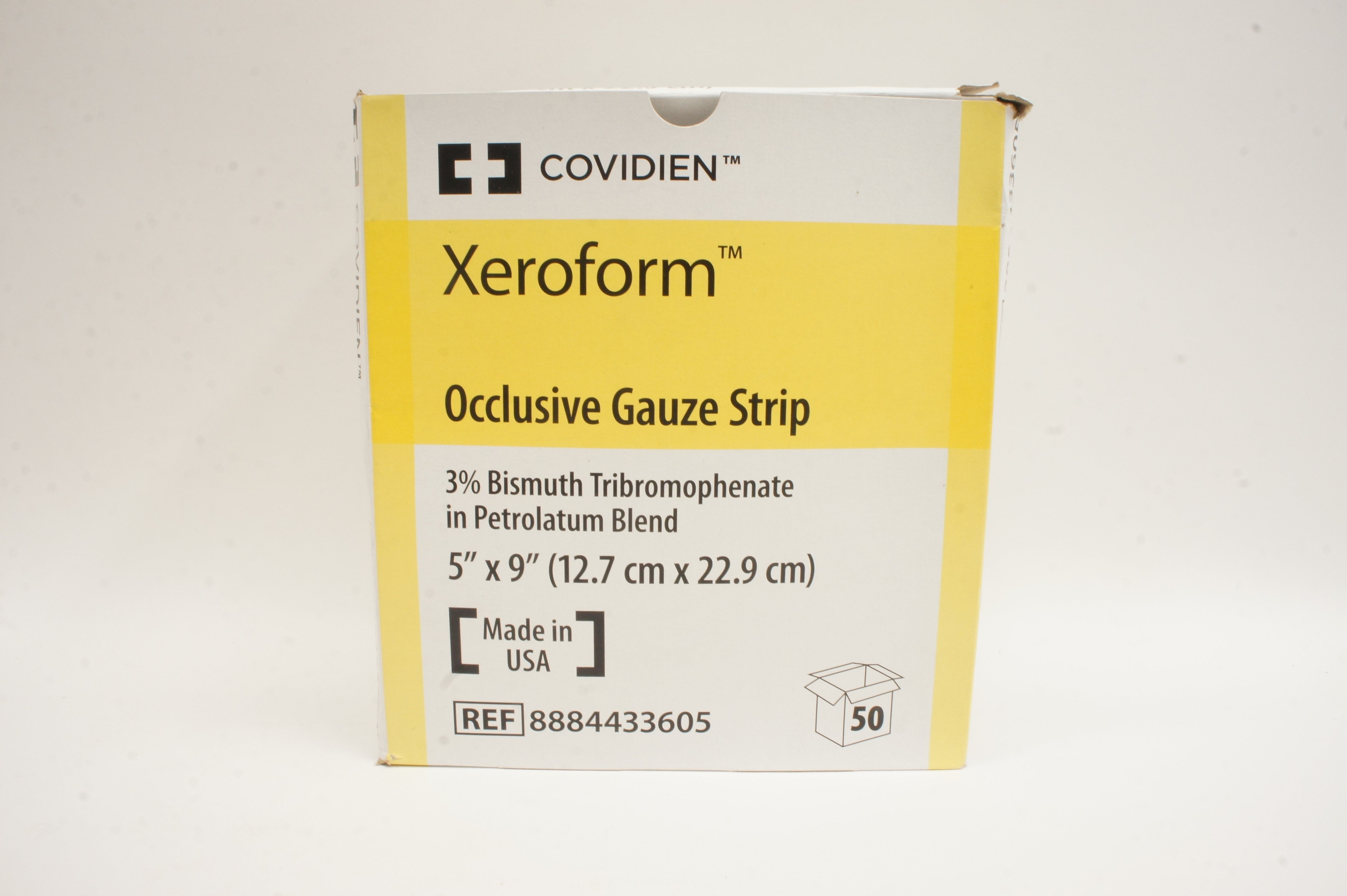 Covidien 8884433605 Xeroform Occlusive Gauze Strip 5in. x 9in - Box of 50  (x)