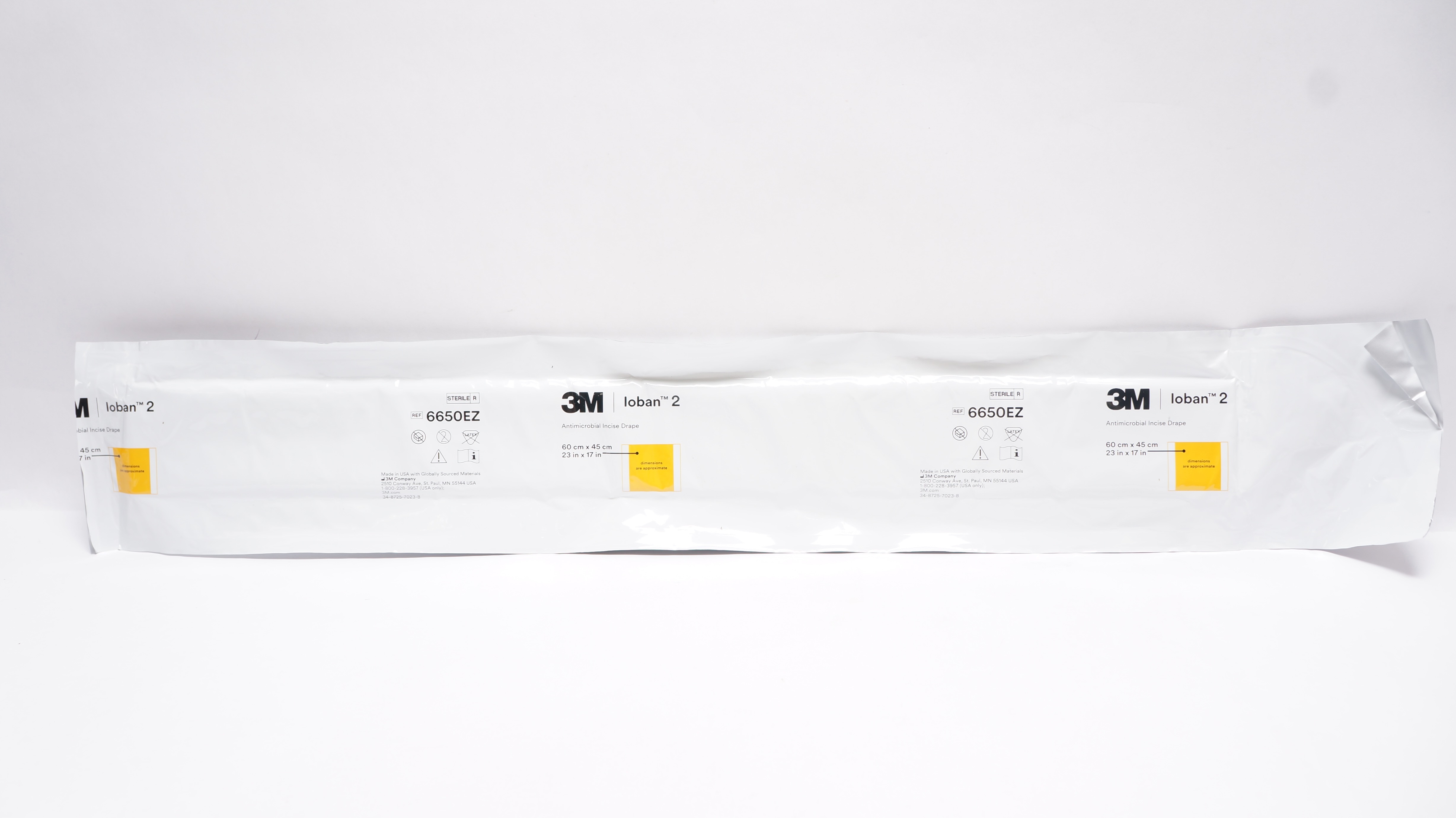 3M 6650EZ Loban 2 Antimicrobial Incise Drape 23inch x 17inch