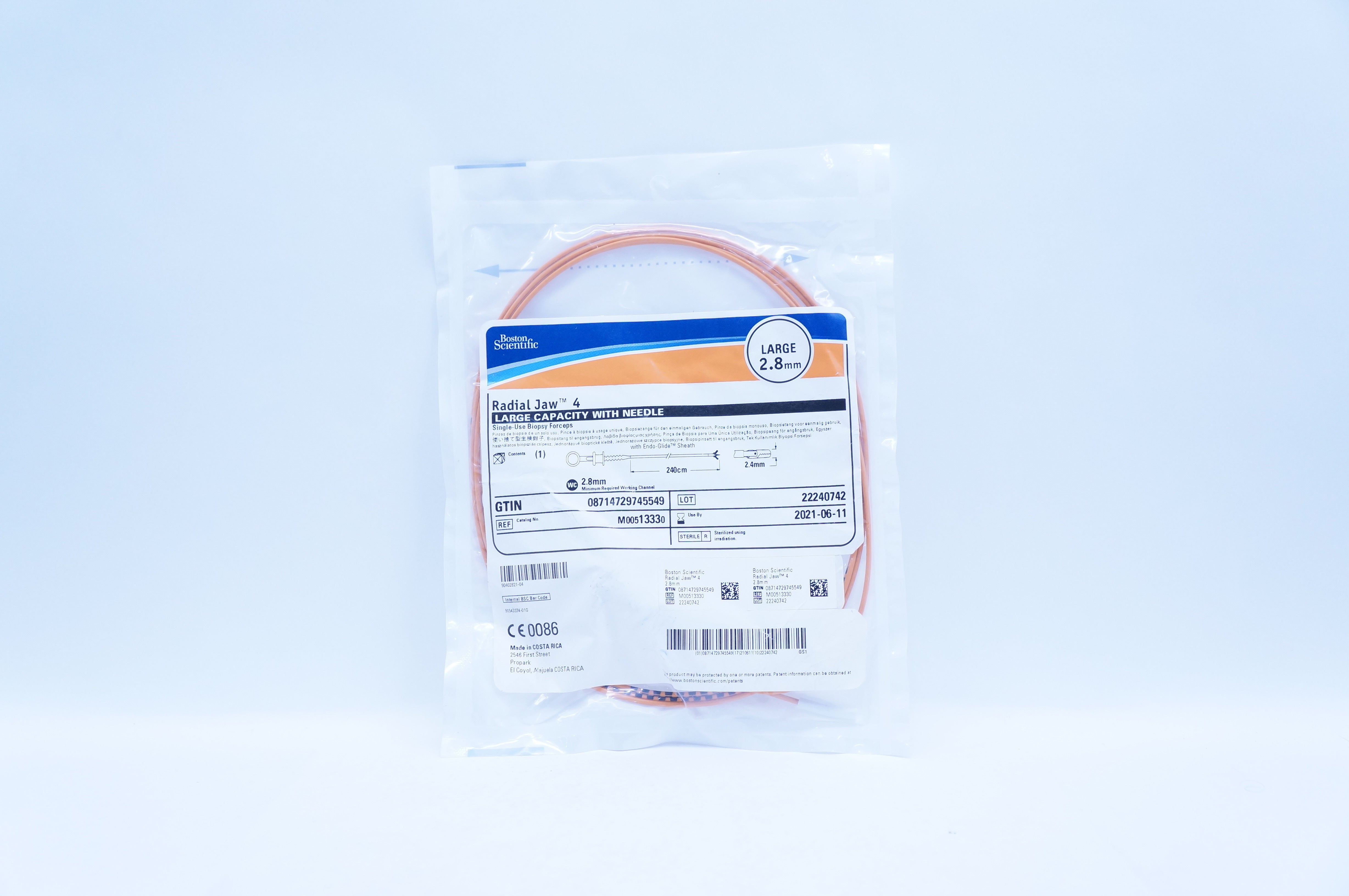 Boston Scientific M00513330 Large Capacity & Ndle Biopsy Frcps 2.8mm x 240cm