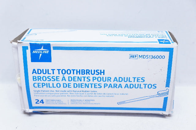 Medline MDS136000 Adult Toothbrush - Box of 24
