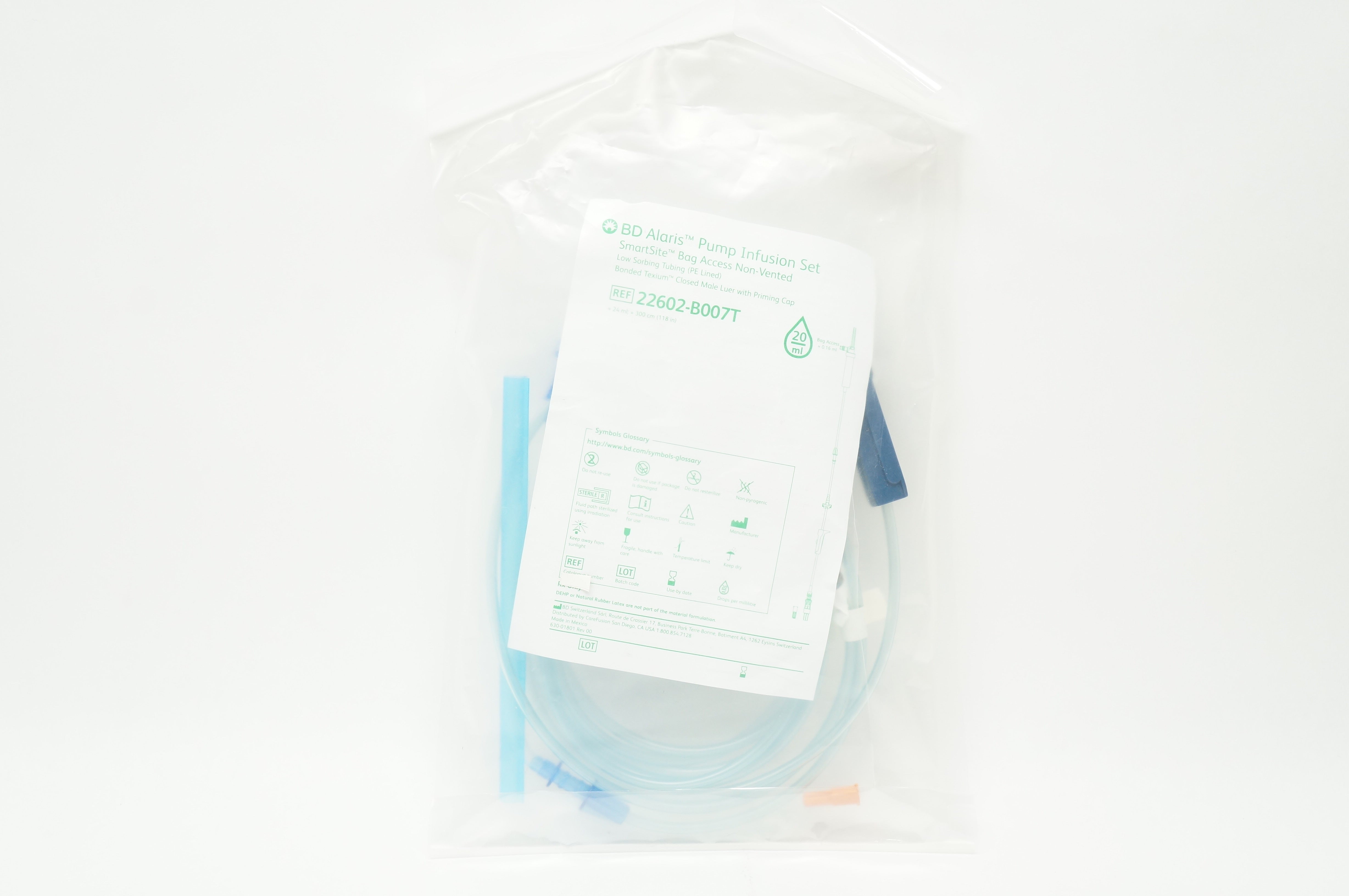 BD 22602-B007T Alaris Pump Infusion Set Non-Vented 20mL (x)