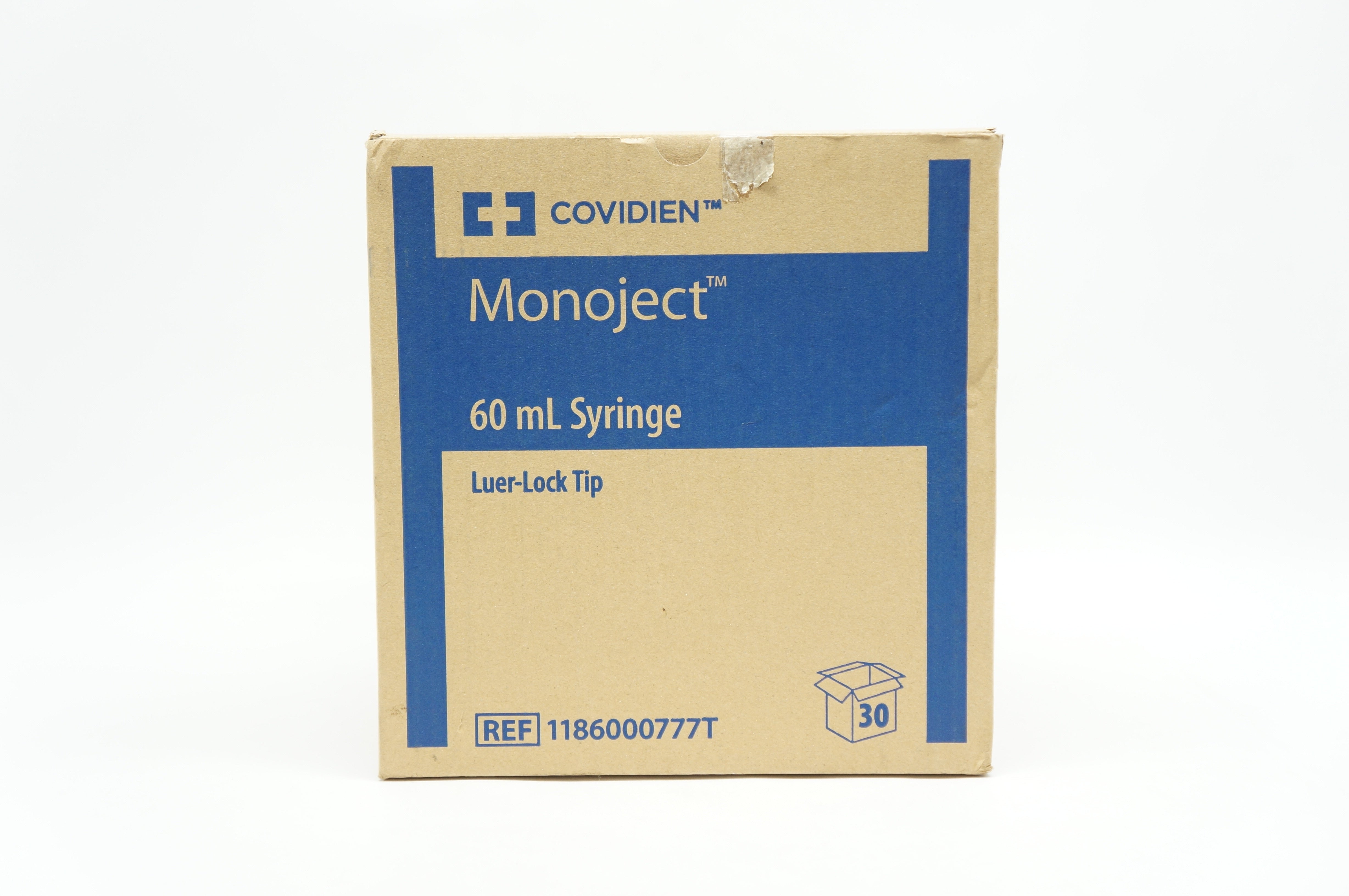 Covidien 1186000777T Monoject 60ml Syringe Luer-Lock Tip - Box of 30 (x)