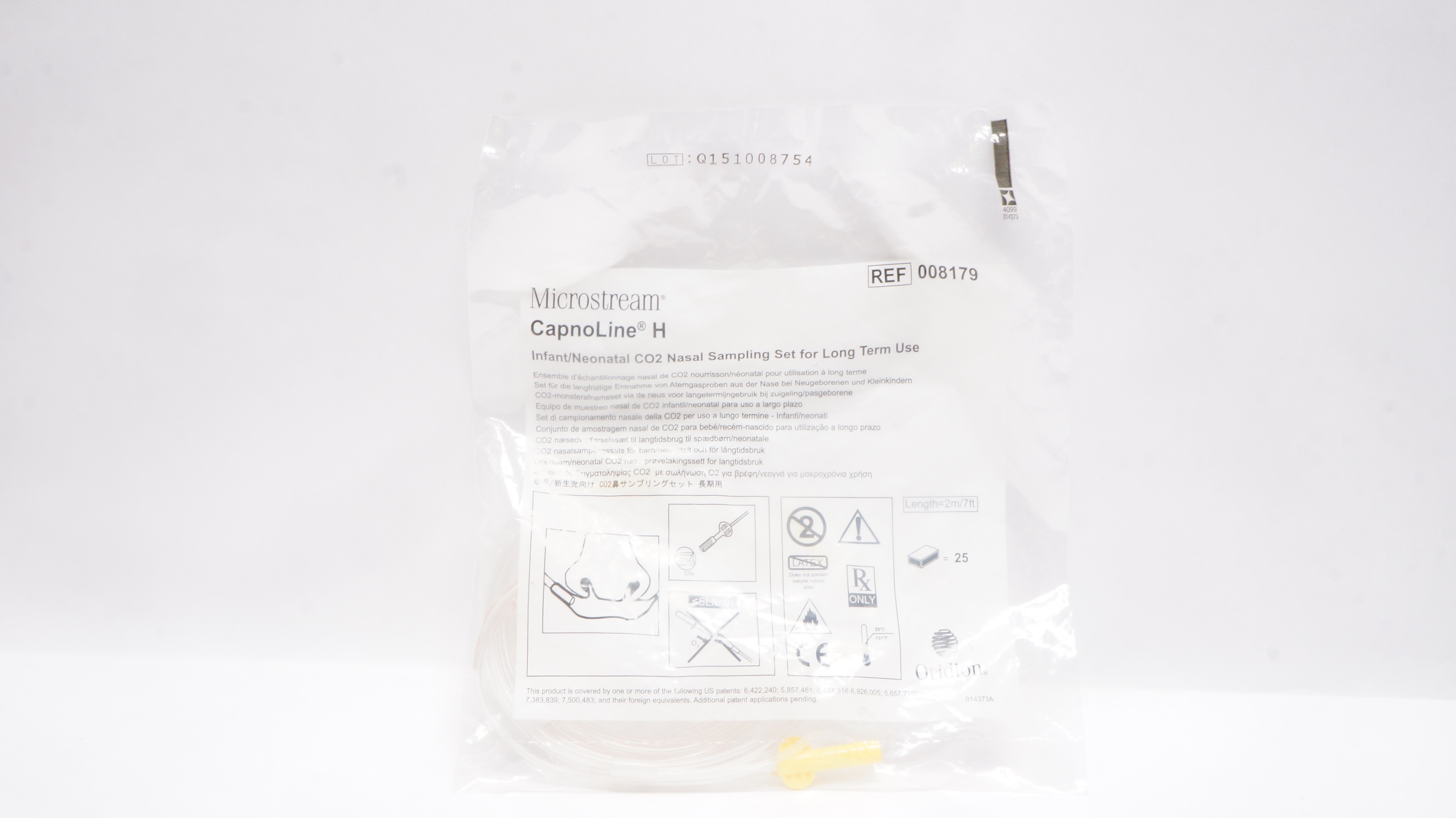 Oridion 008179 Infant/Neonatal CO2 Oral/Nasal Sampling Set 7ft. (x) - Box of 25
