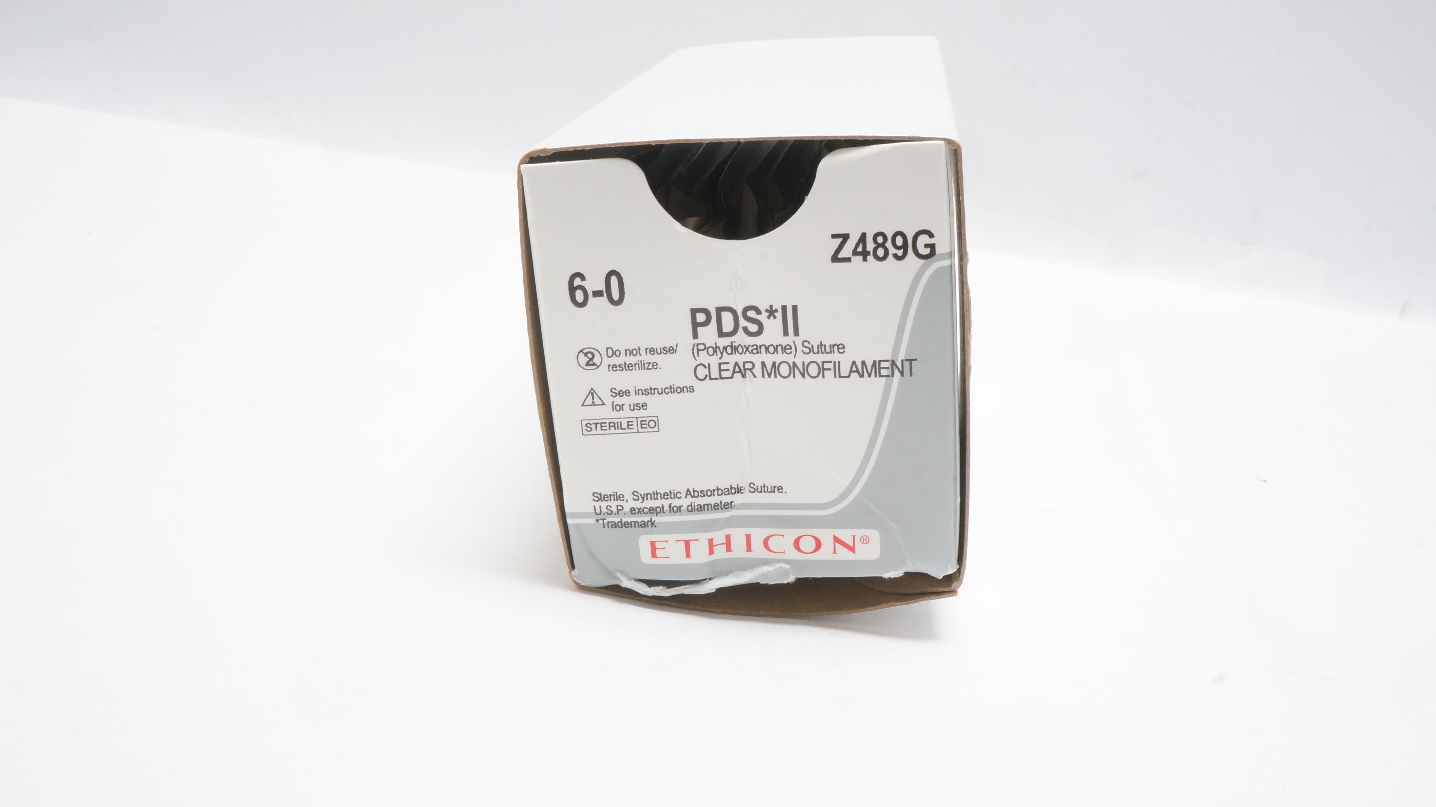 Ethicon Z489G 6-0 18inch PDS*II Stre., P-1 11mm 3/8c Reverse Citting - Box of 12