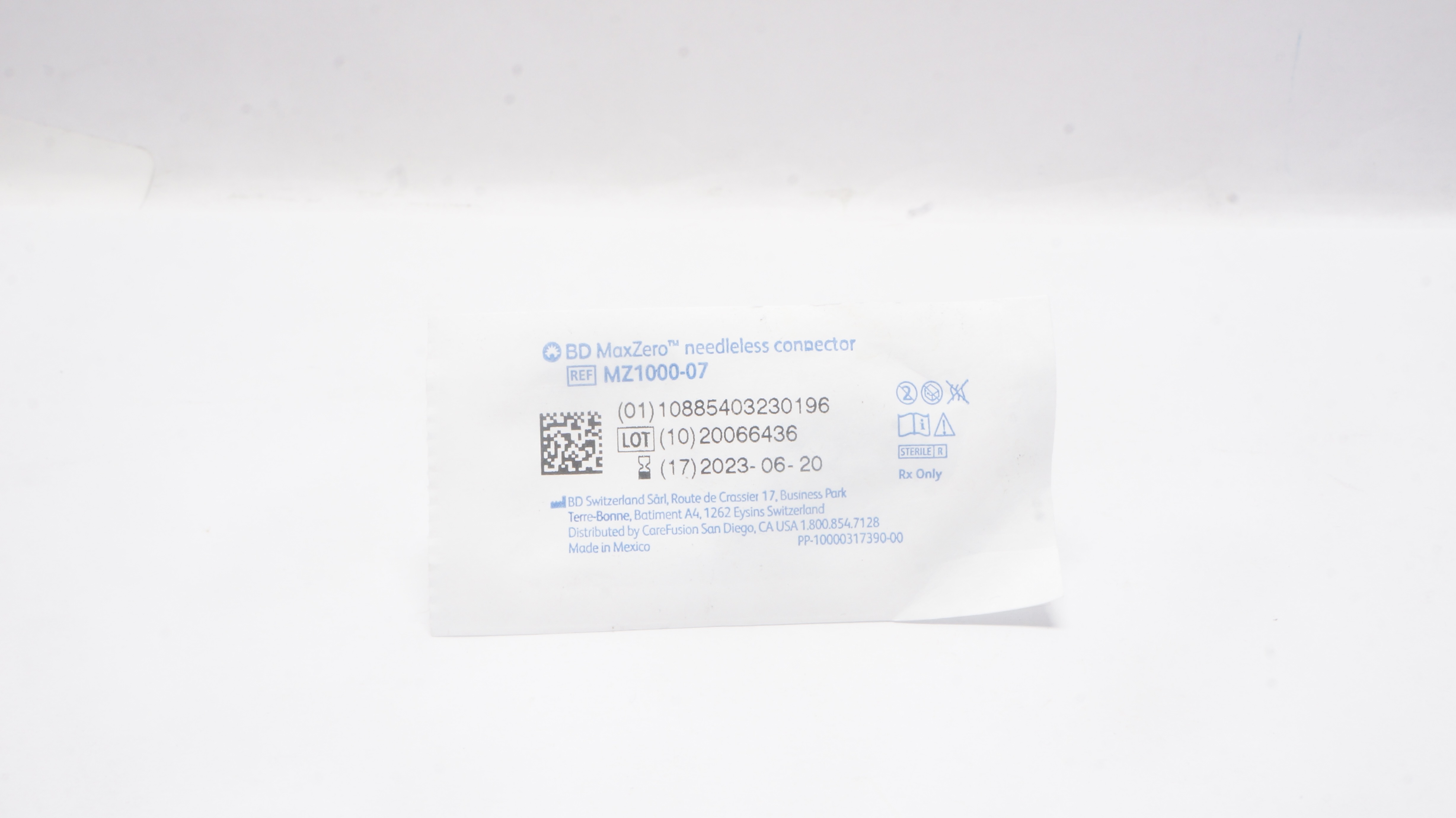 BD MZ1000-07 MaxZero Ndleless Connector (x)