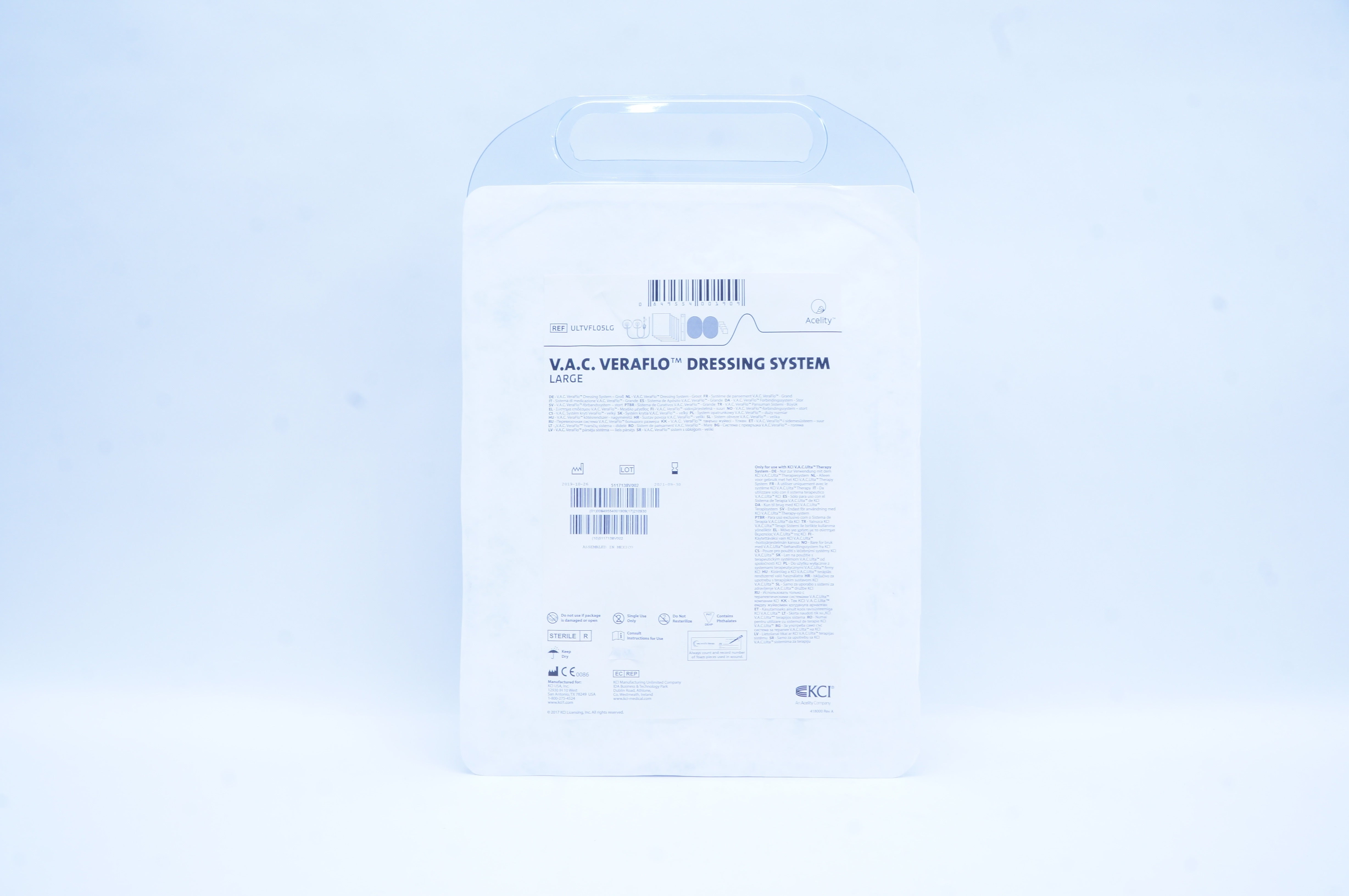 KCI ULTVFL05LG V.A.C. Veraflo Dressing System, Large