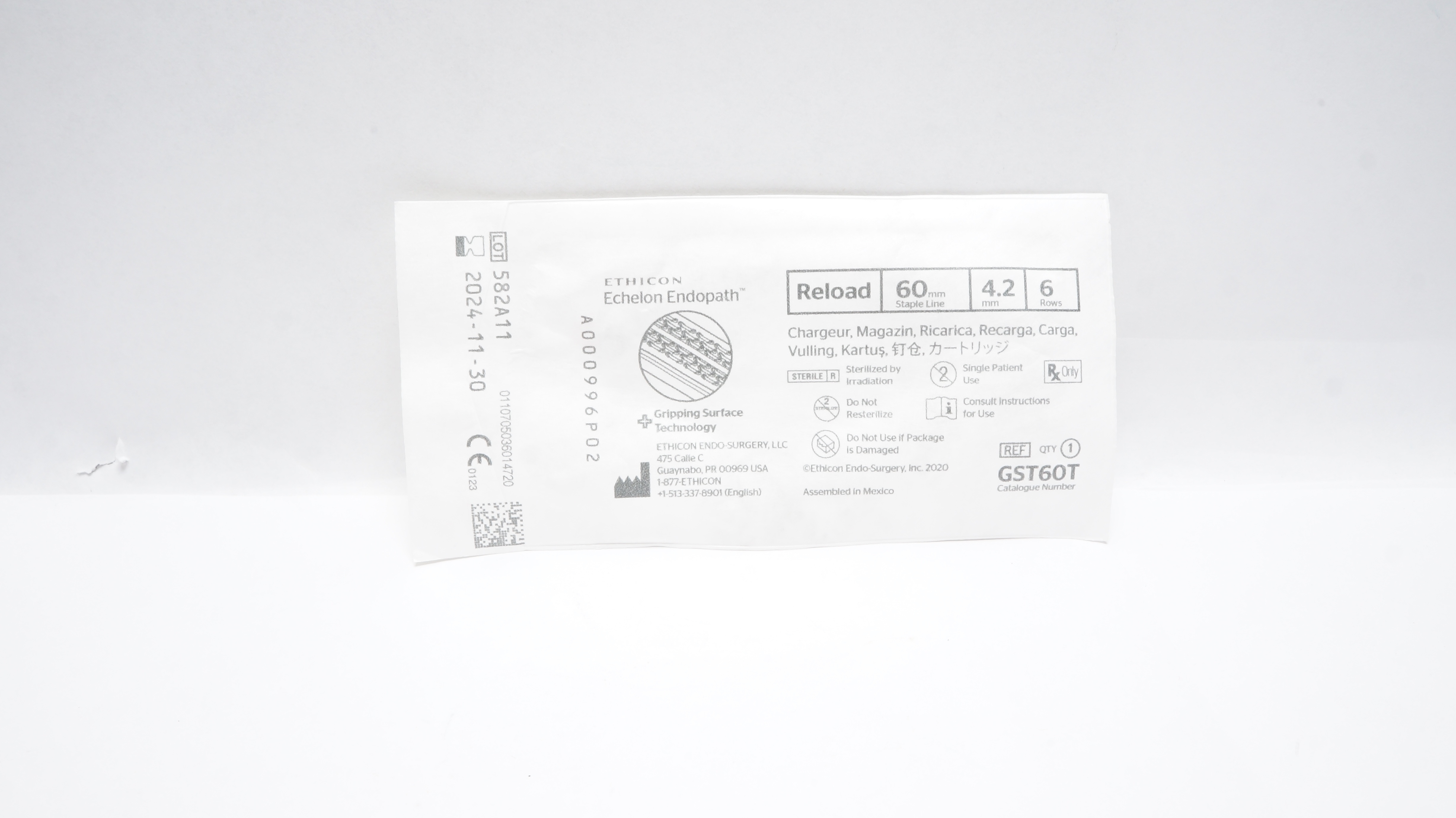 Ethicon GST60T Endopath Echelon Reload 60mm x 4.2mm 6 Rows
