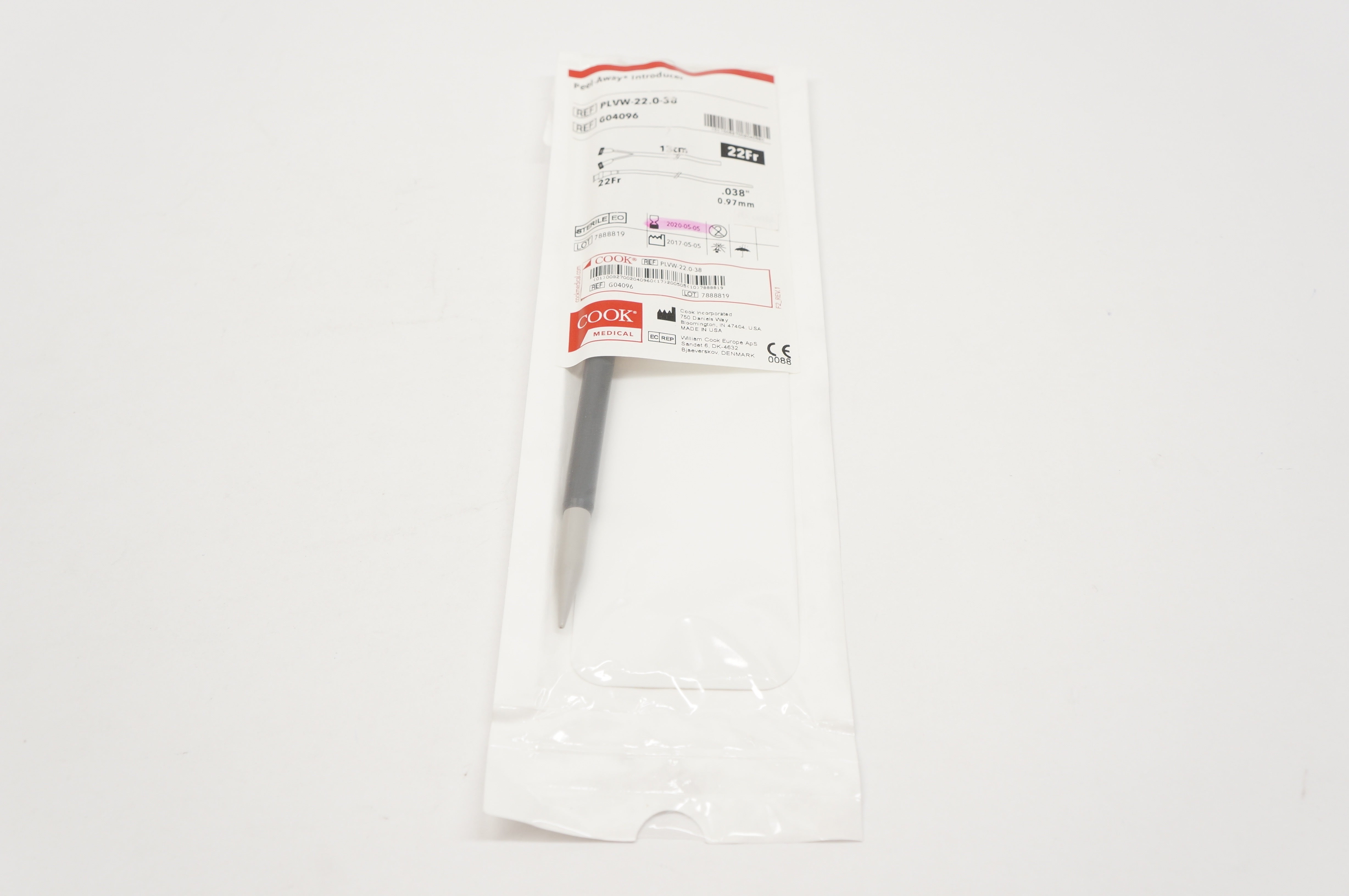 Cook Medical G04096 Peel-Away Introducer 22Fr. (x)
