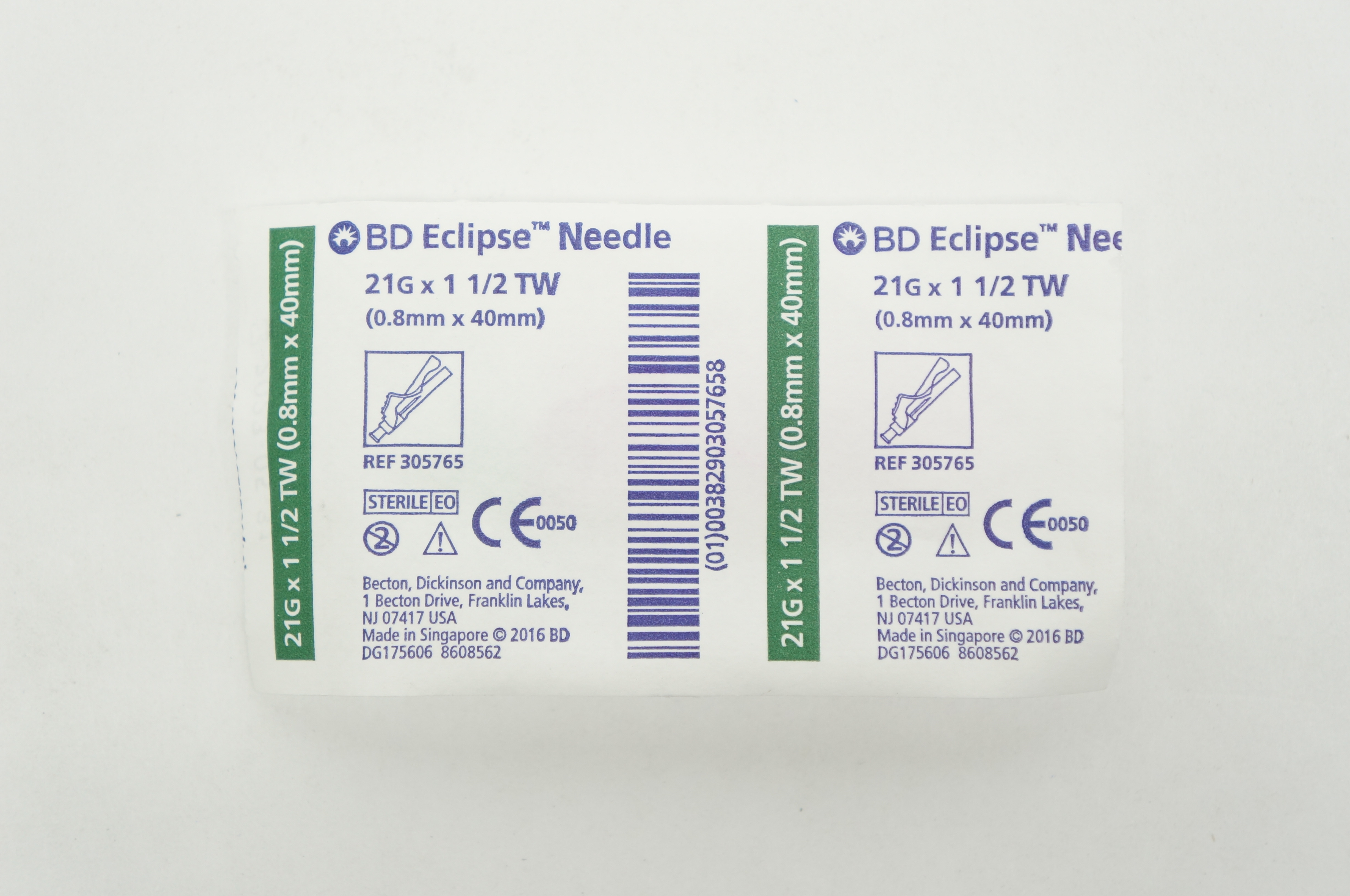 BD 305765 Eclipse Ndle 21G x 1 1/2TW (x)