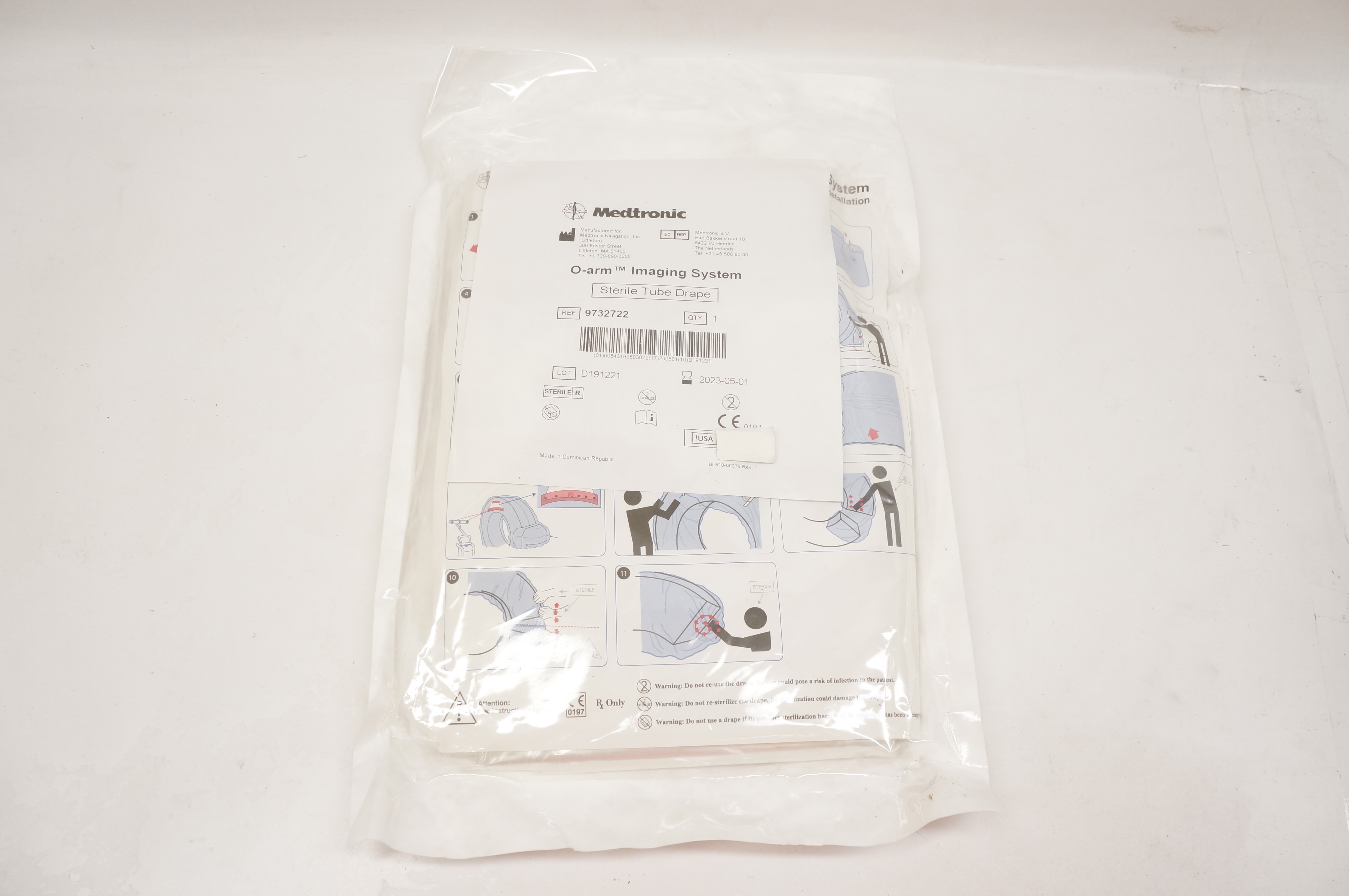 Medtronic 9732722 O-Arm Imaging System Sterile Tube Drape