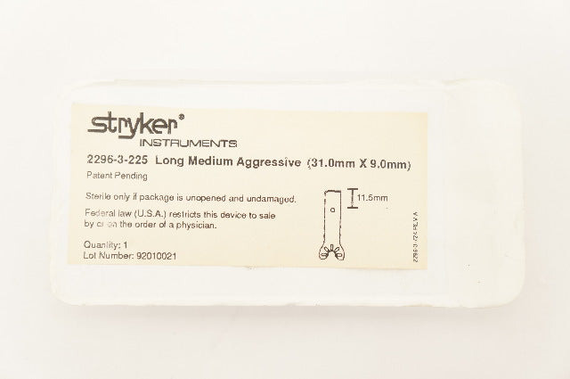 Stryker 2296-3-225 Long Medium Aggressive Blade 31.0mm x 9.0mm