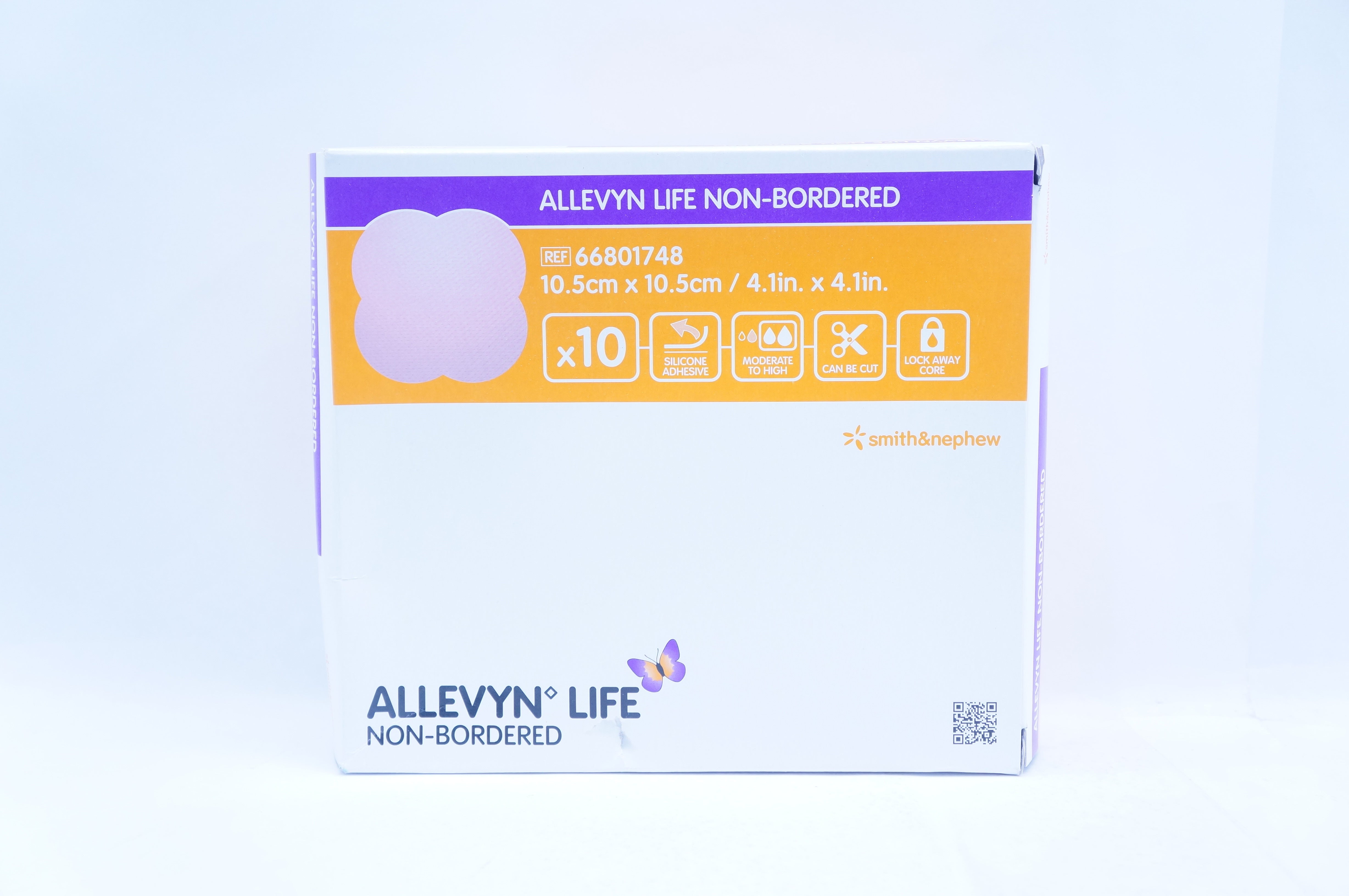 Smith&Nephew 66801748 Hydrocellular Foam Dressing 4.1 x 4.1inch - Box of 10