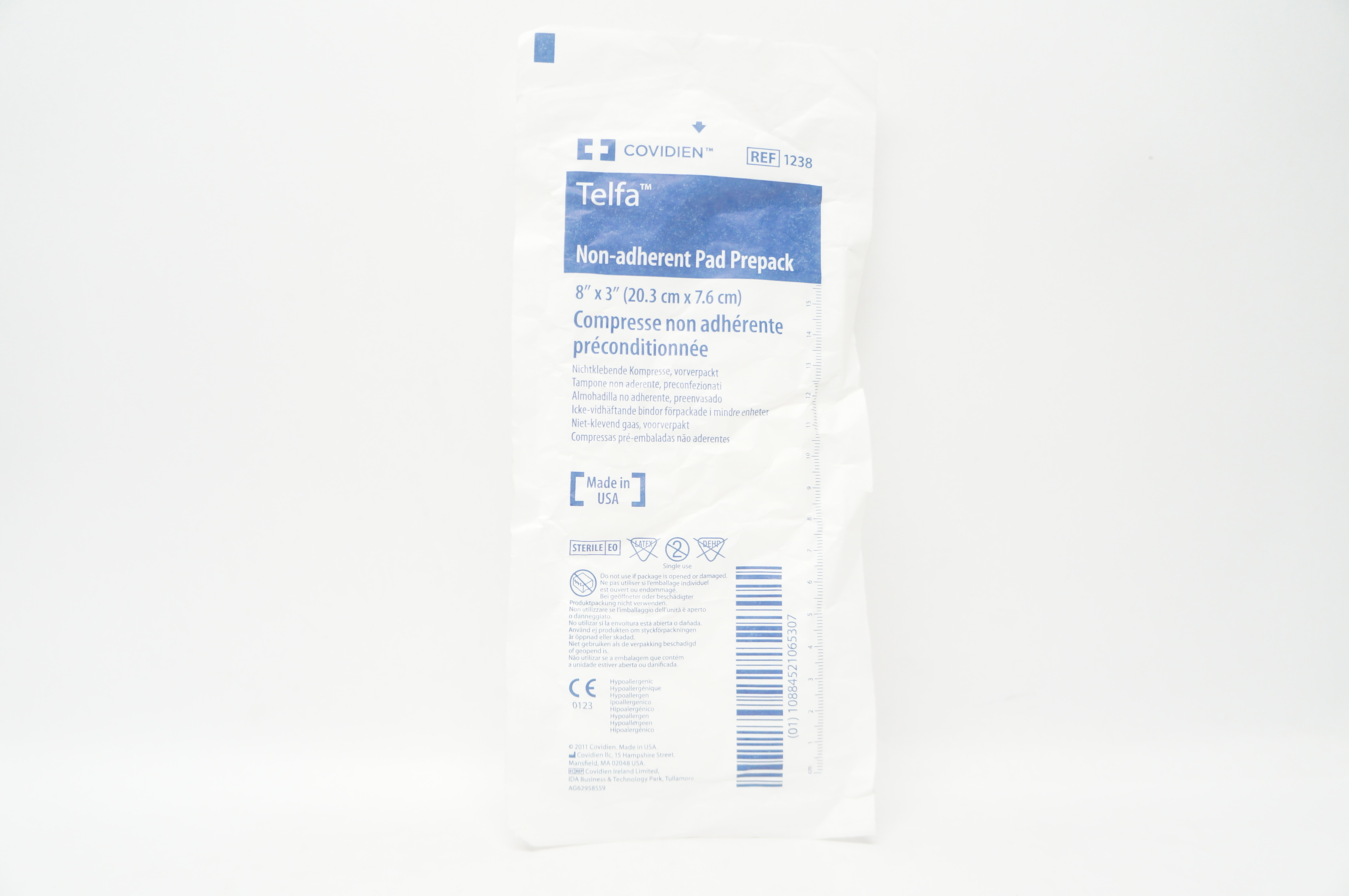 Covidien 1238 Telfa Non-Adherent Pad Prepack 8inch x 3inch