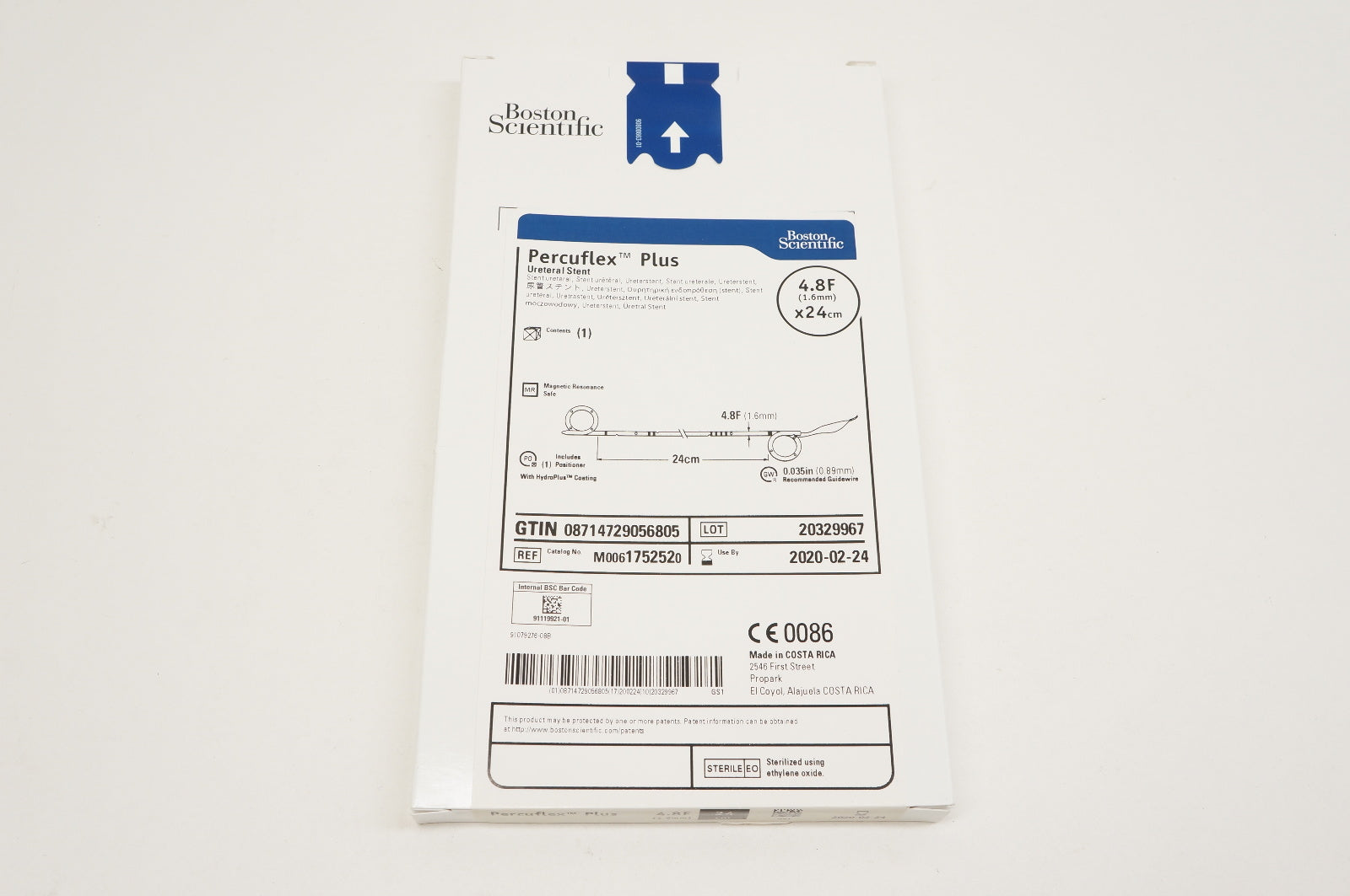 Boston Scientific 175252 Percuflex Plus Ureteral Stnt 4.8F x 24cm (x)