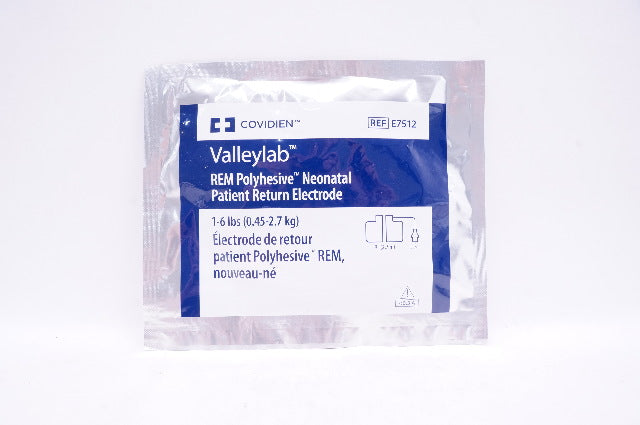 Covidien E7512 Valleylab REM Polyhesive Neonatal Patient Return Electrode 1-6lbs (x)