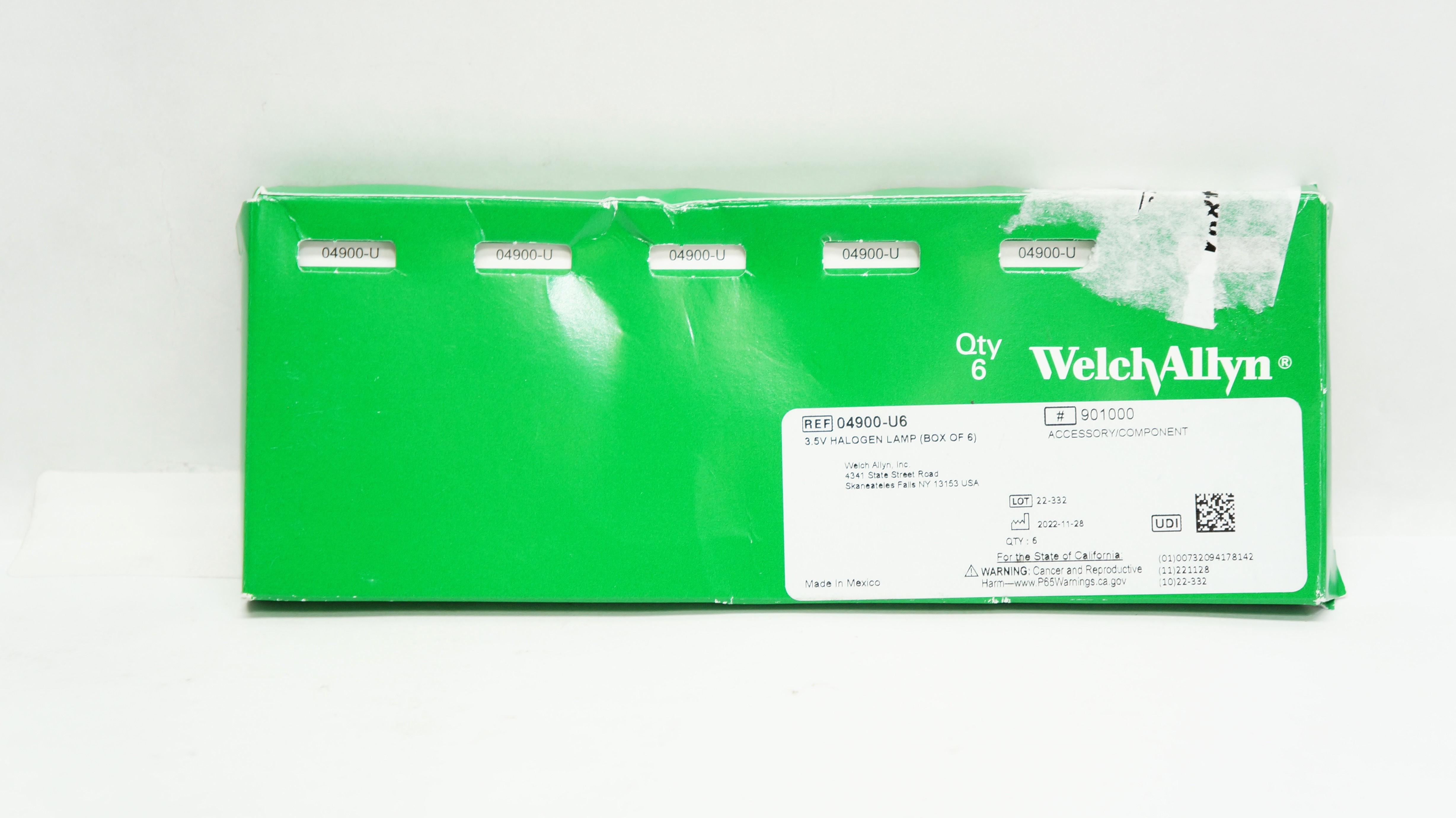Welch Allyn 04900-U6 3.5V Halogen Lamp - Box of 6