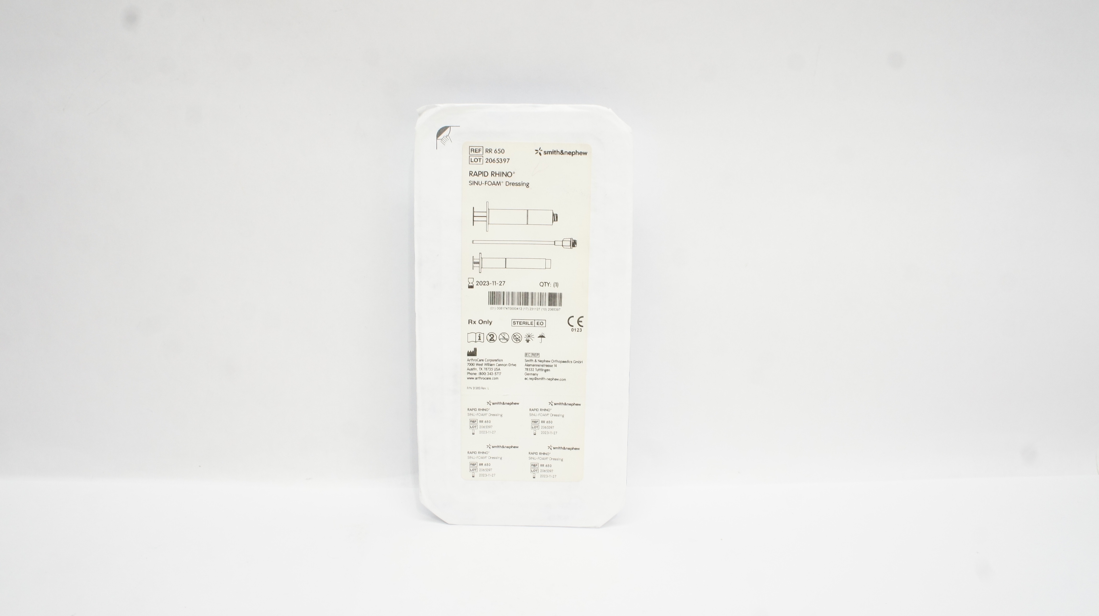 Smith&Nephew RR650 Rapid Rhino Sinu-Foam Dressing (x)