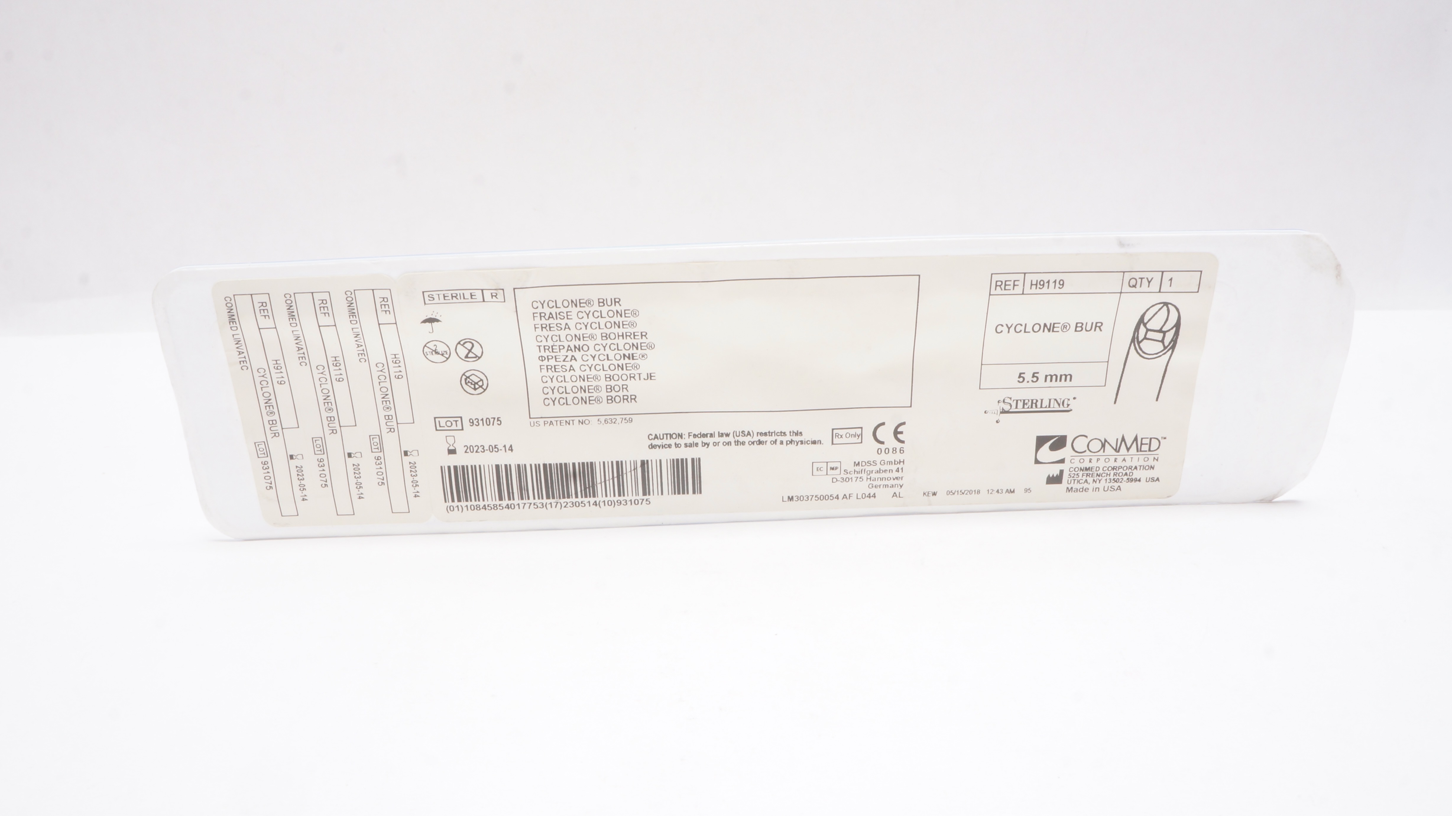 ConMed H9119 Cyclone Bur 5.5mm (x)