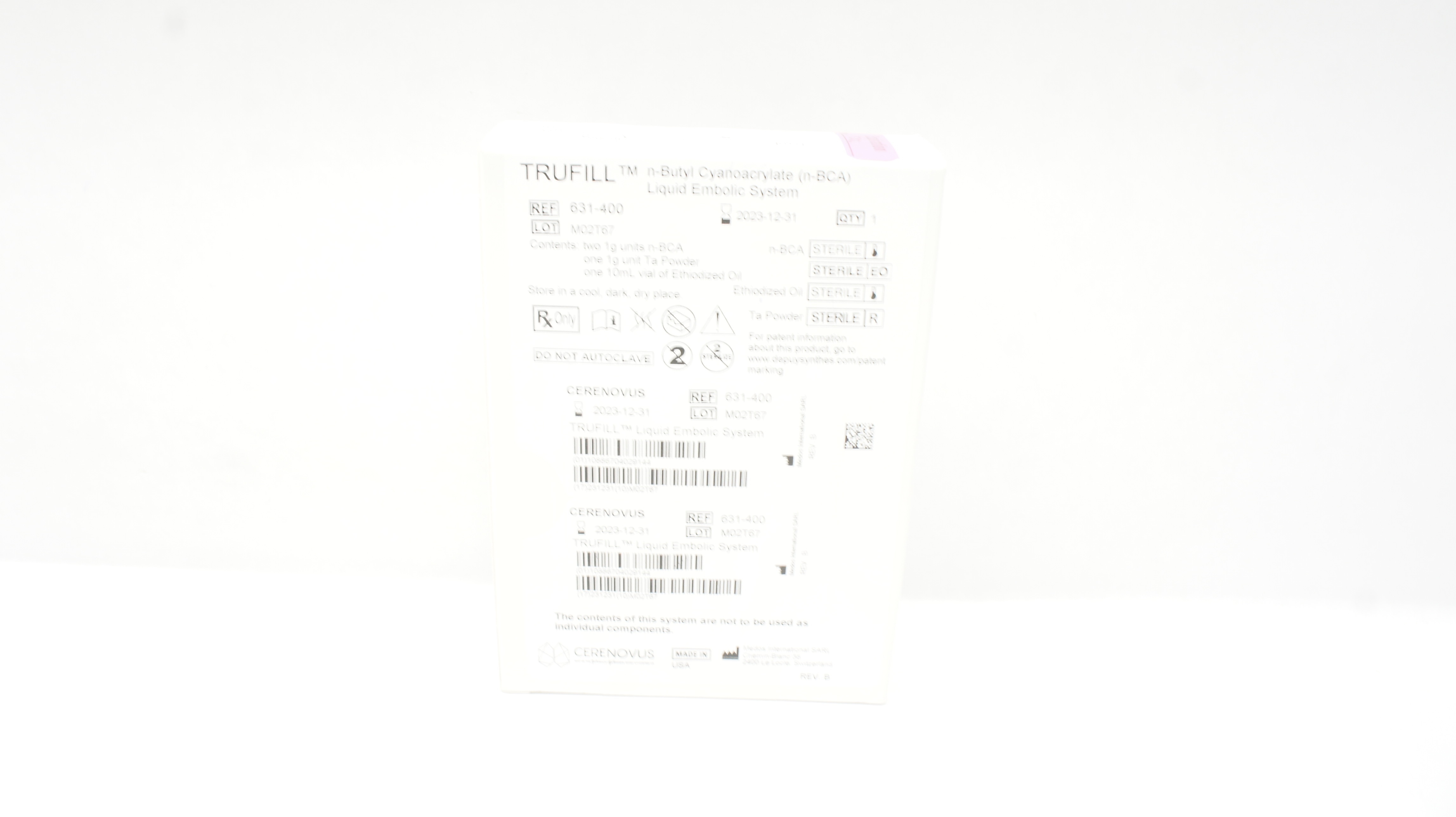 Medos 631-400 Cerenovus Trufill n-Butyl Cyanoacrylate Ly1uid Embolic System(x)