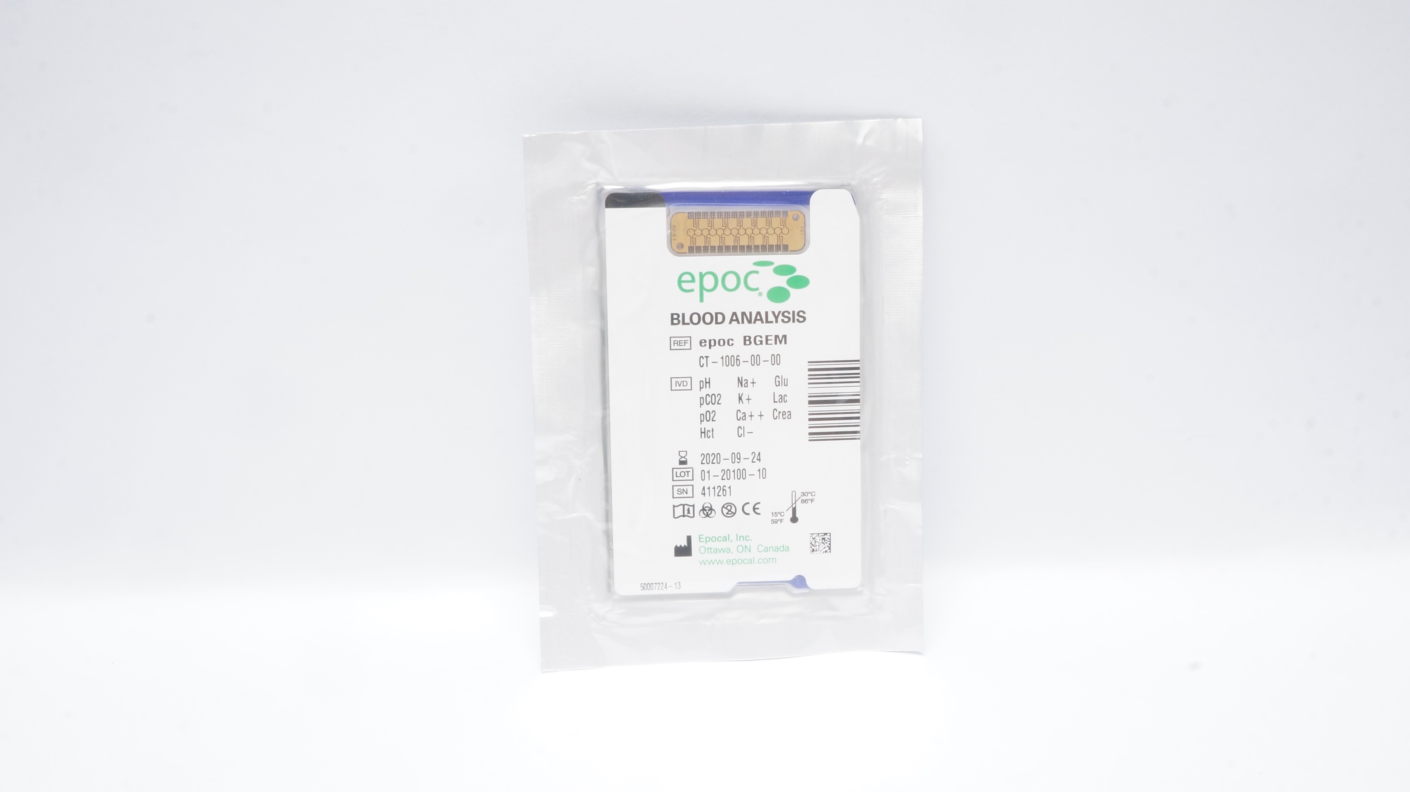 Epocal CT-1006-00-00 Epoc Blood Analysis BGEM Test Cards (x)
