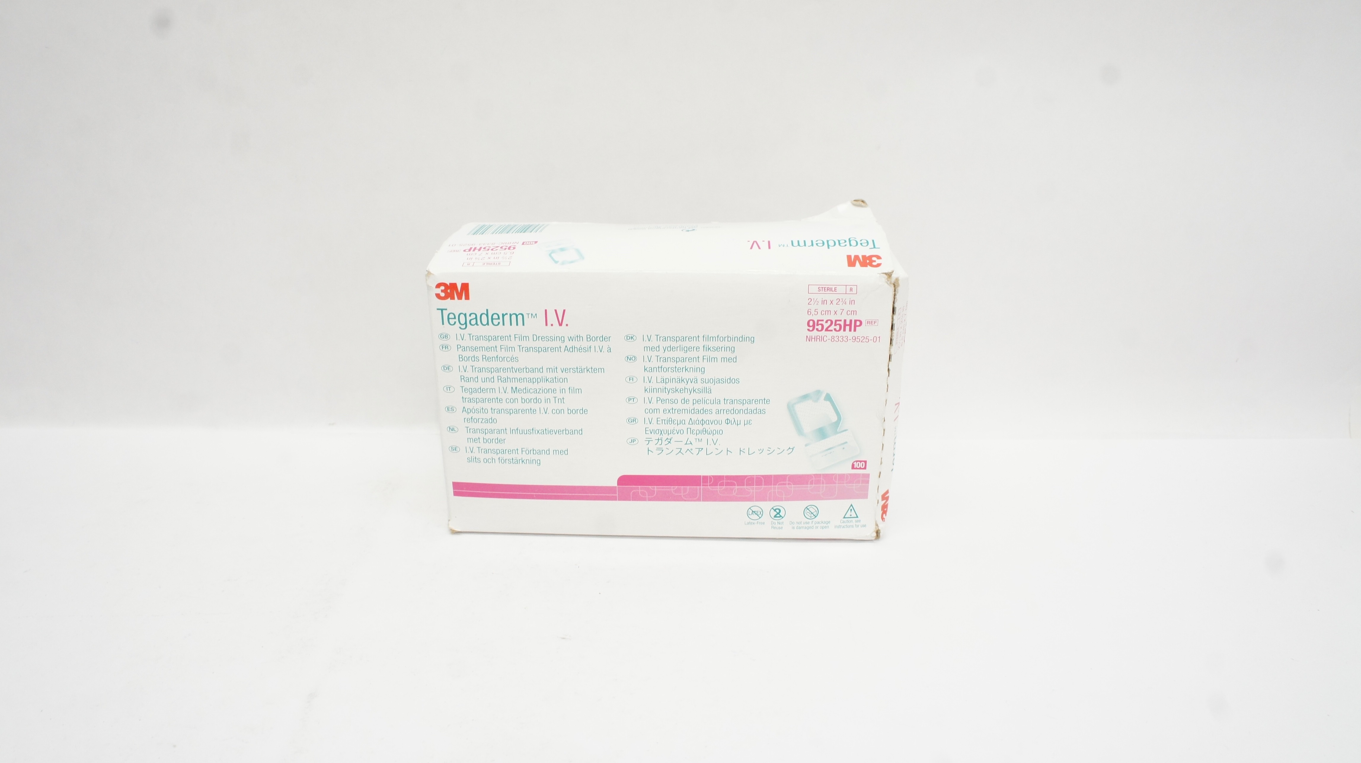 3M 9525HP Tegaderm I.V. Transparent Film Dressing  2-1/2in x 2-3/4in ~Box of 100