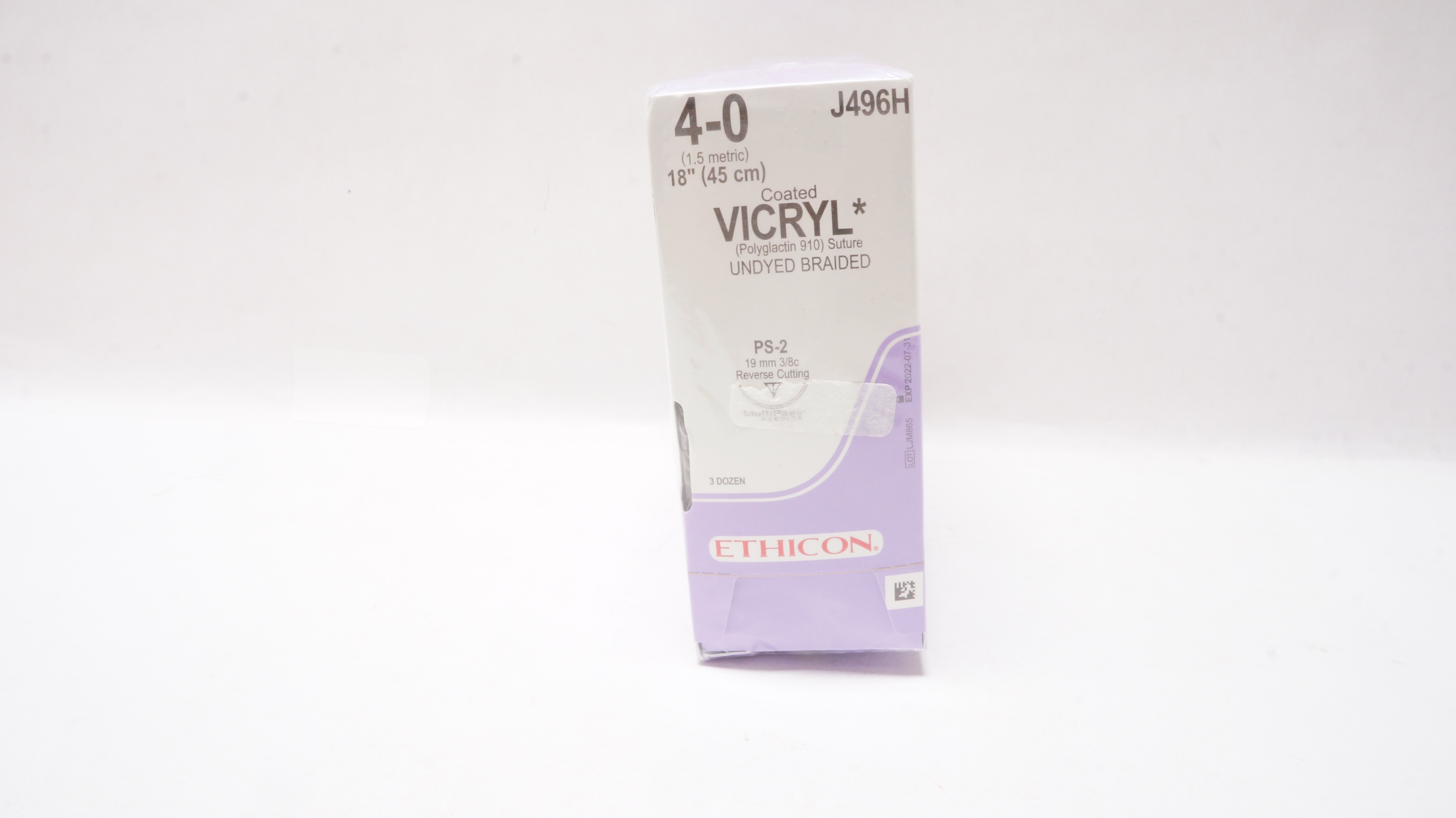 Ethicon J496H 4-0 Coated Vicryl Polyglactin Stre 18inch (x) - Box of 36