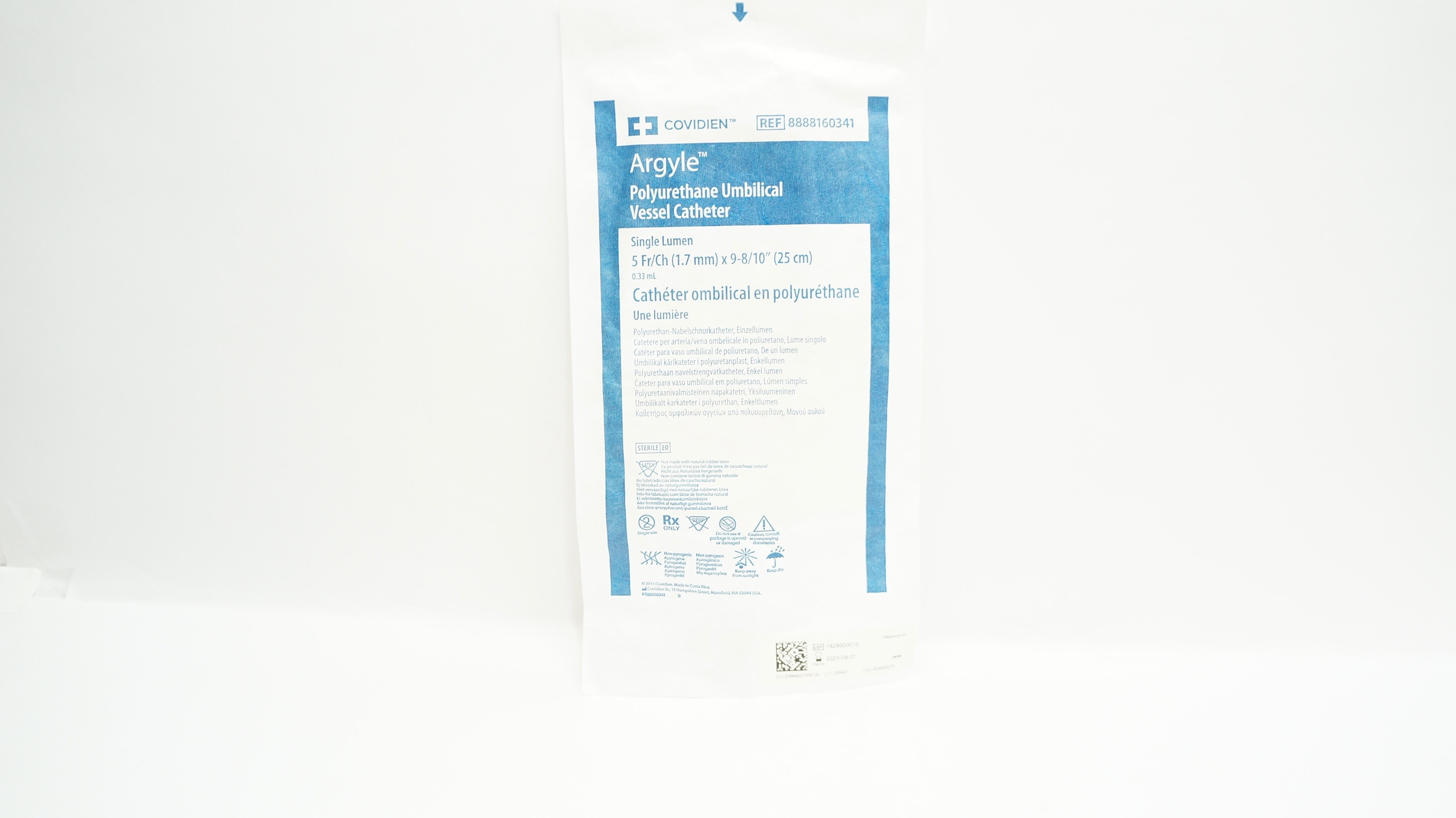 Covidien 8888160341 Argyle Umbilical Vessel Cath. 5Fr/Ch x 9-8/10inch (x)