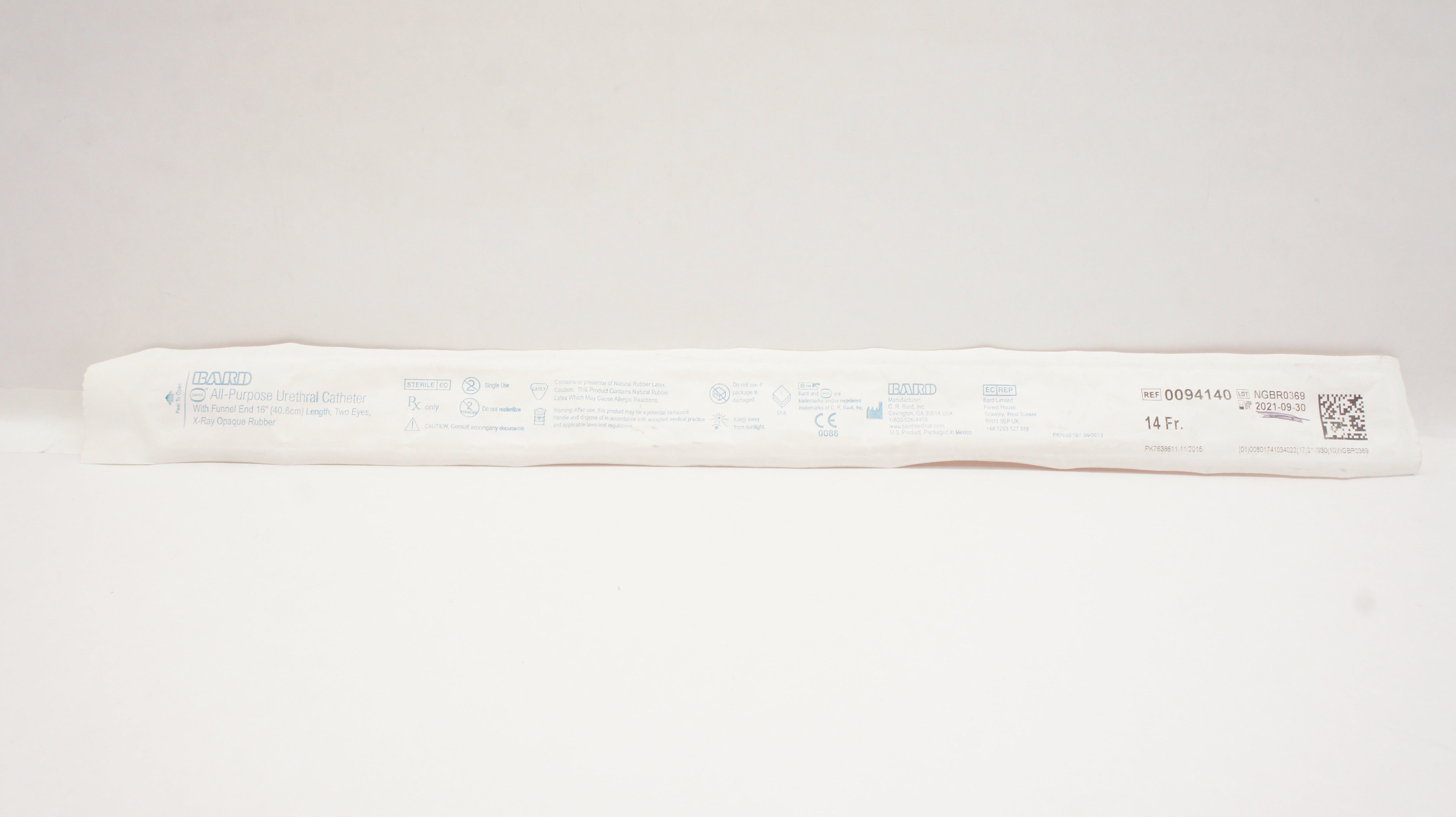 Bard 0094140 Davol All-Purpose Urethral Cath. 14Fr With Funnel End 16inch (x)