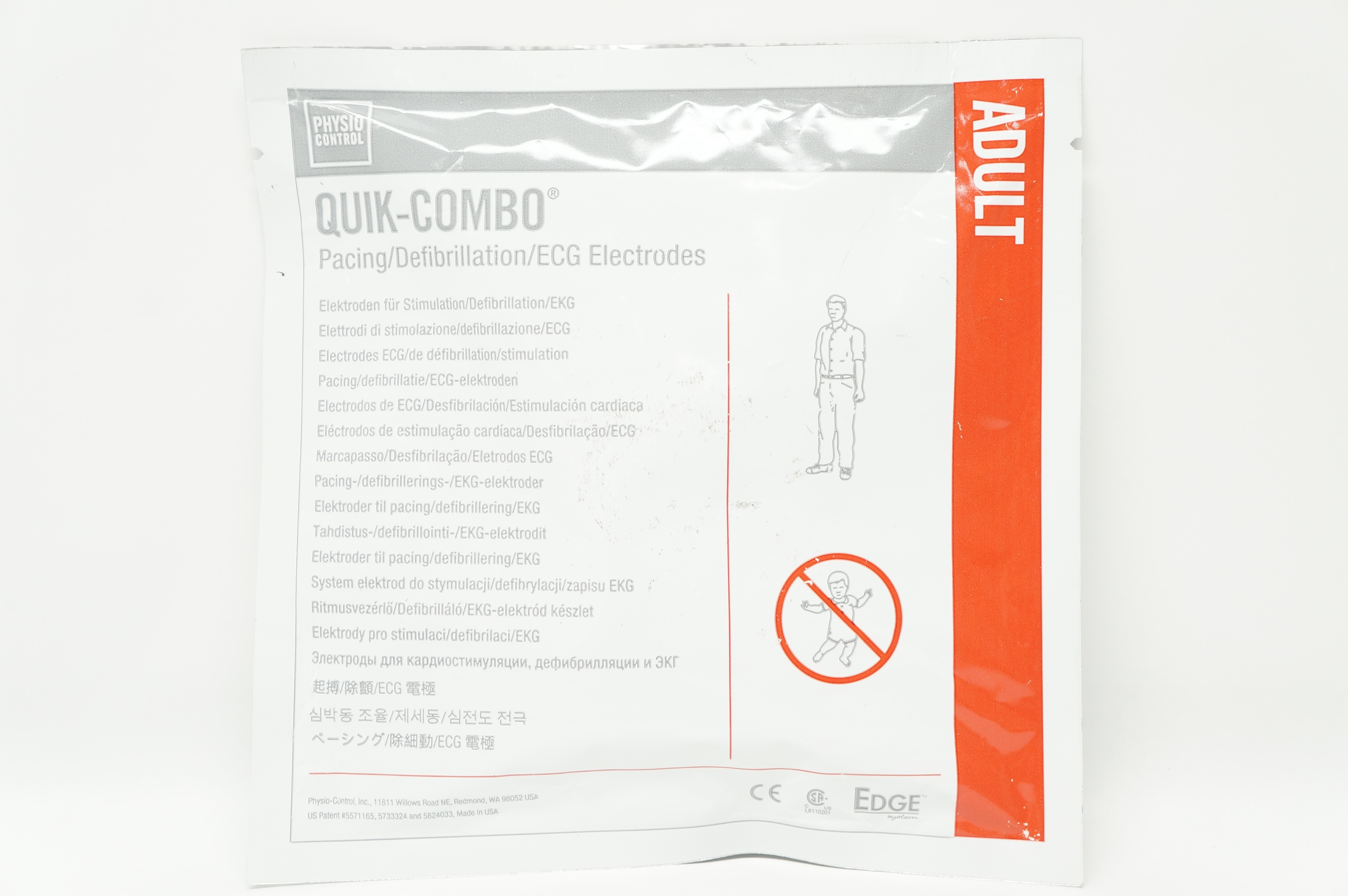 Physio Control 11996-000091 Quik-Combo Pacing/Defibrillation/ECG Electrodes (x)