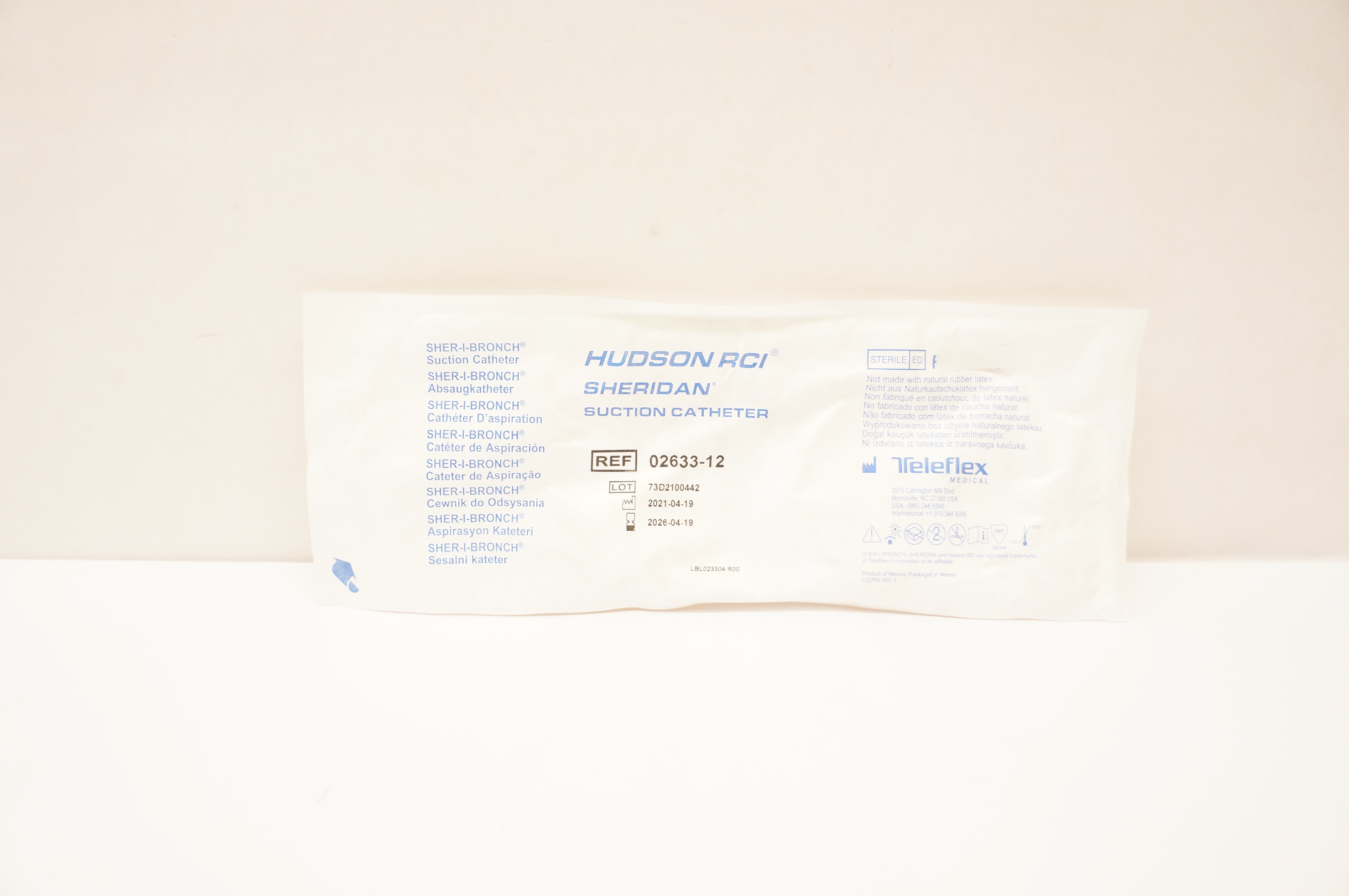 Teleflex 02633-12 Hudson RCI Sher-I-Bronch Suction Cath.