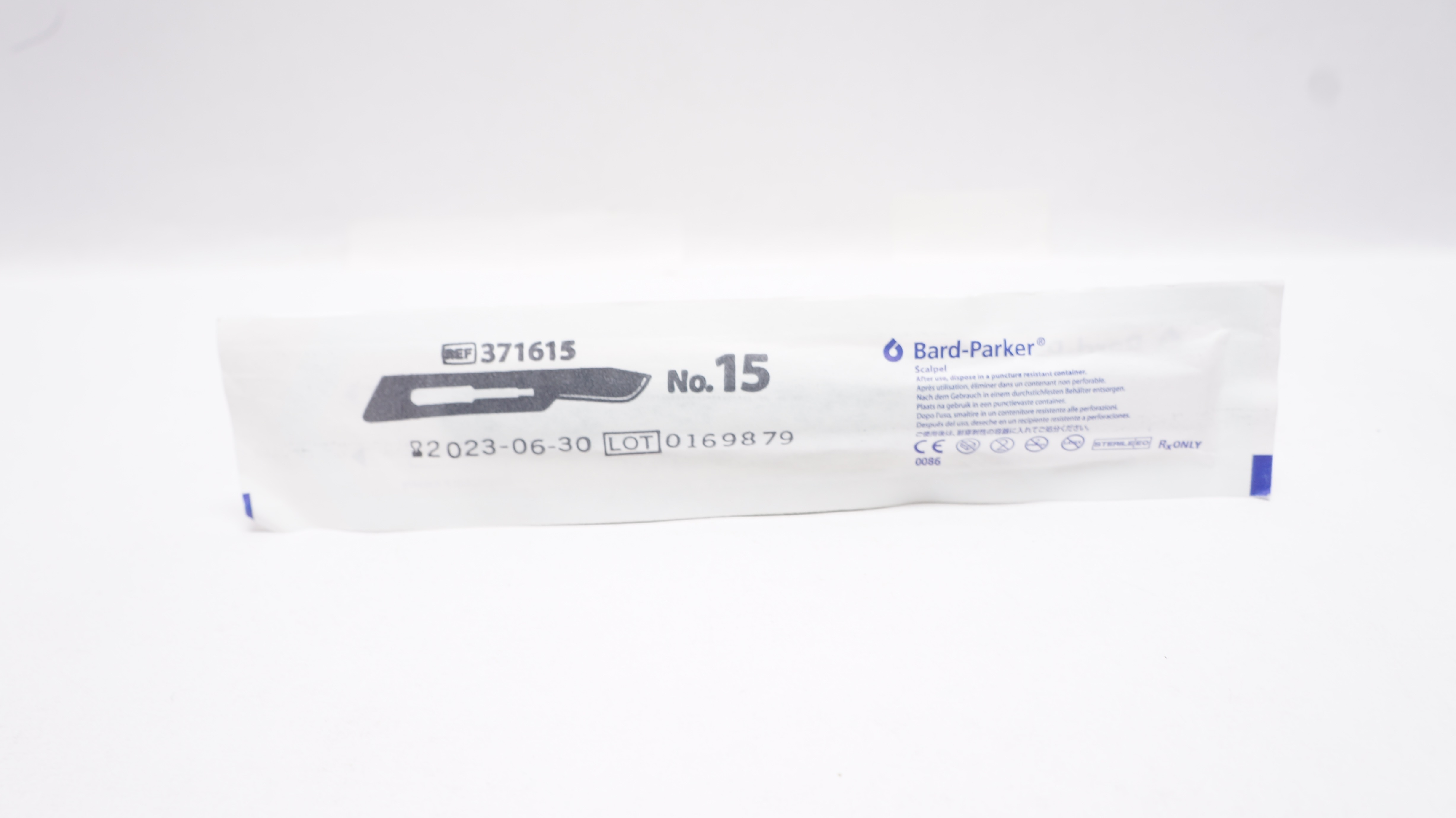 Aspen Surgical 371615 Bard-Parker Scalpel Stainless Steel Surgical Blade N15