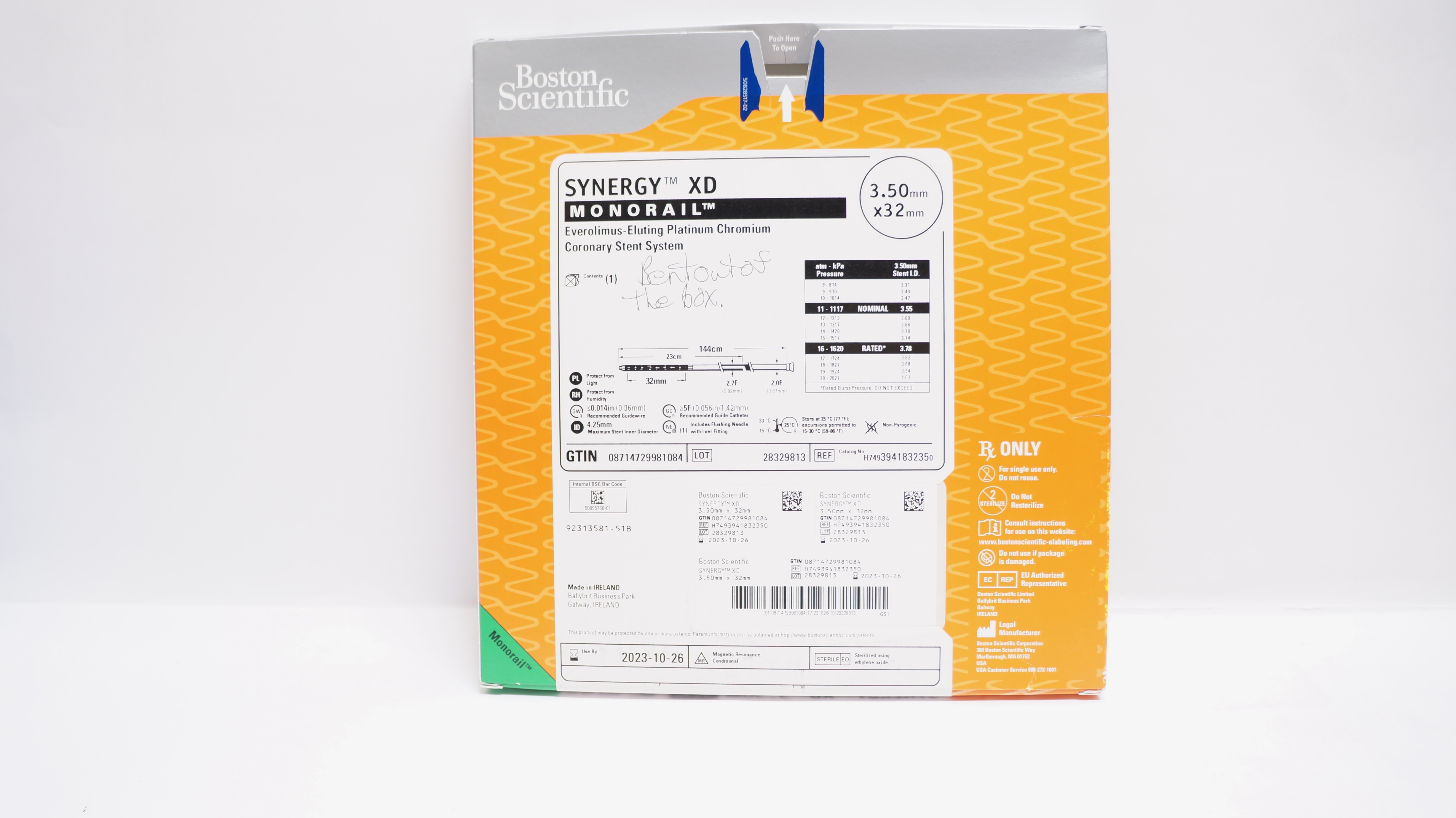 Boston Scientific H7493941832350 Synergy Coronary Stnt System 3.50mm x 32mm (x)