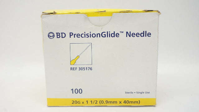 BD 305176 Precision Glide Ndle 20G x 1-1/2inch (x) - Box of 97
