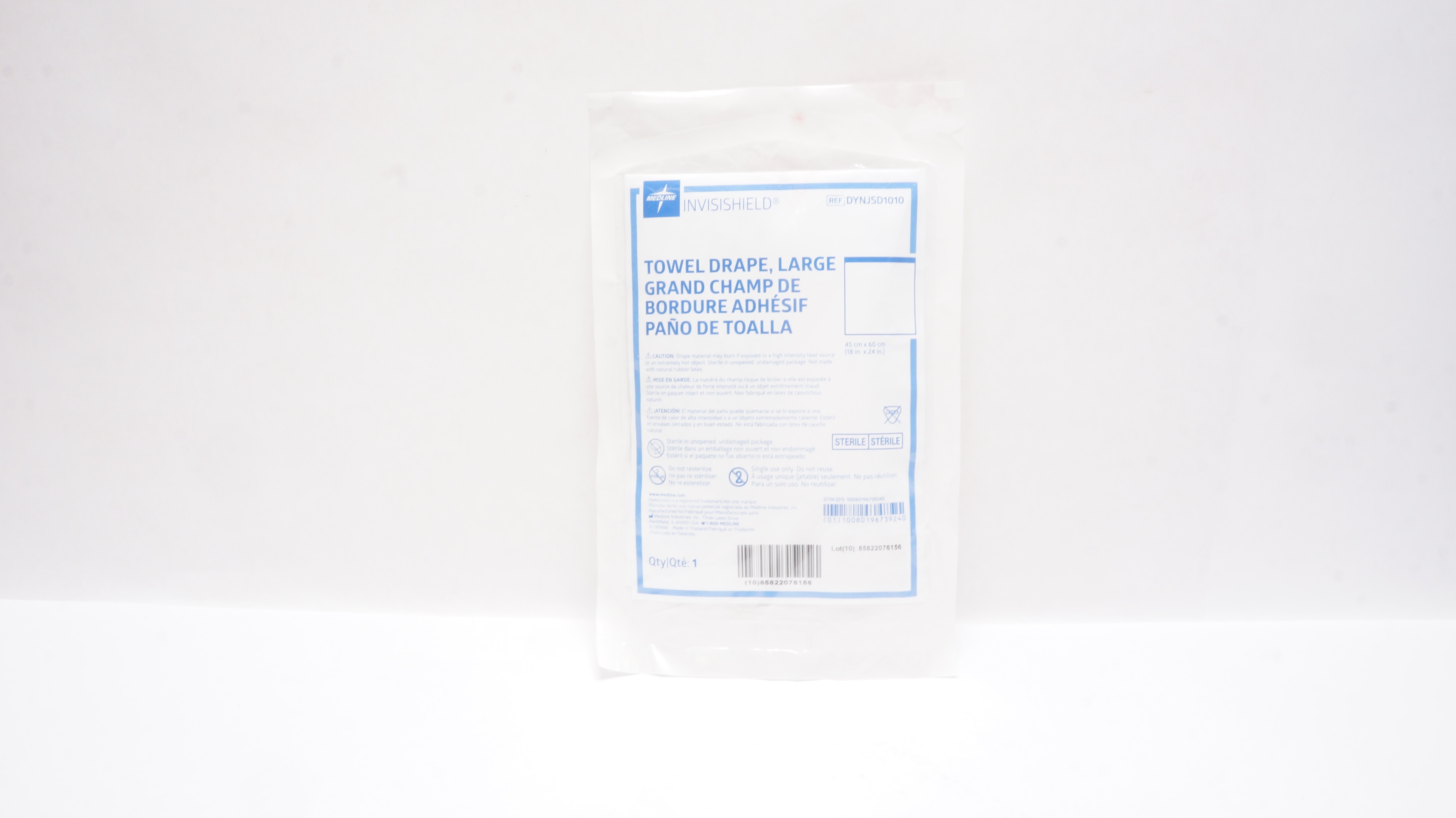 Medline DYNJSD1010 Invisishield Towel Drape, Large 18inch x 24inch