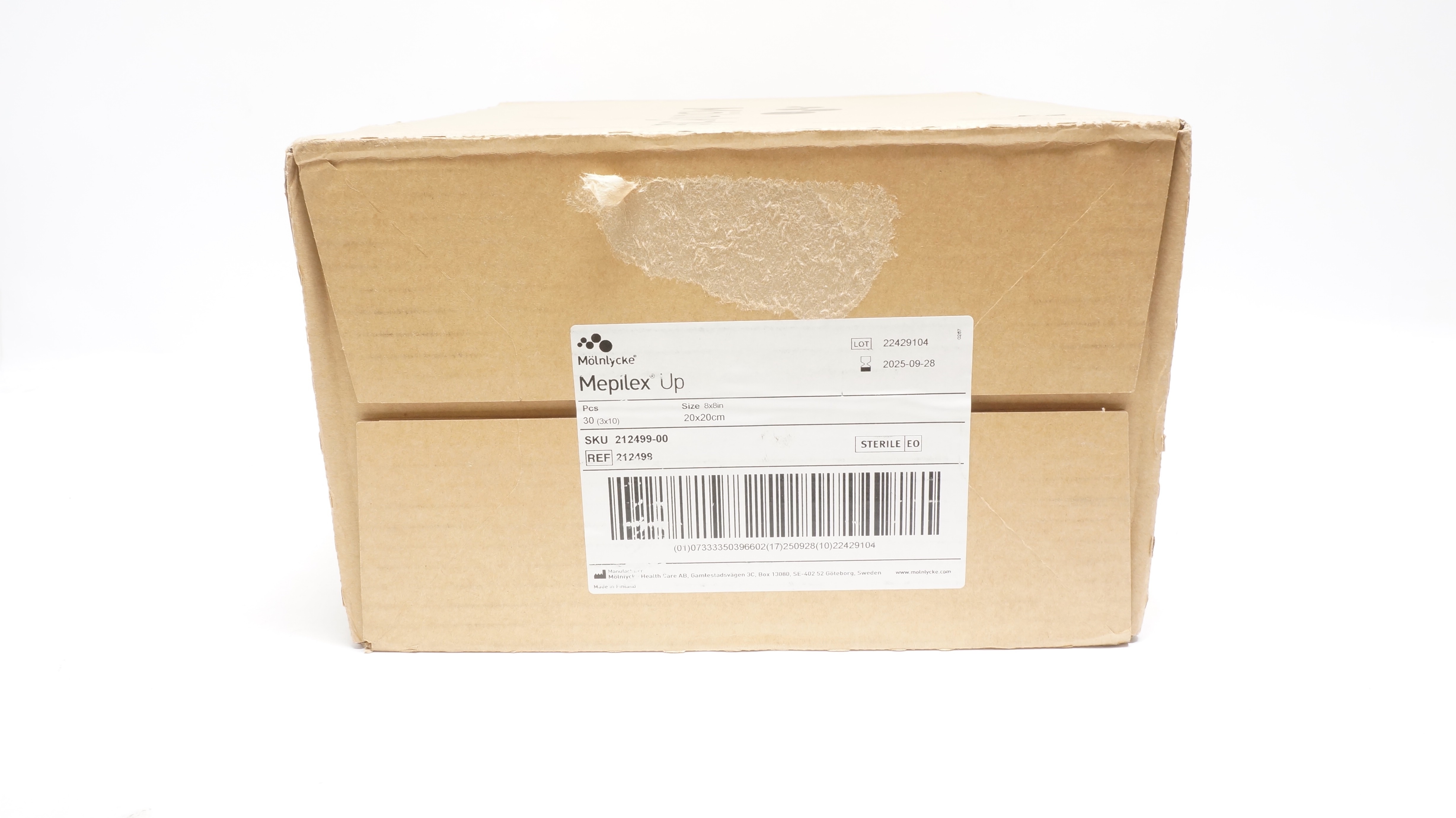 Mölnlycke 212499 Mepilex Up Soft Silicone Foam Dressing 8 x 8In. (x) - Box of 30