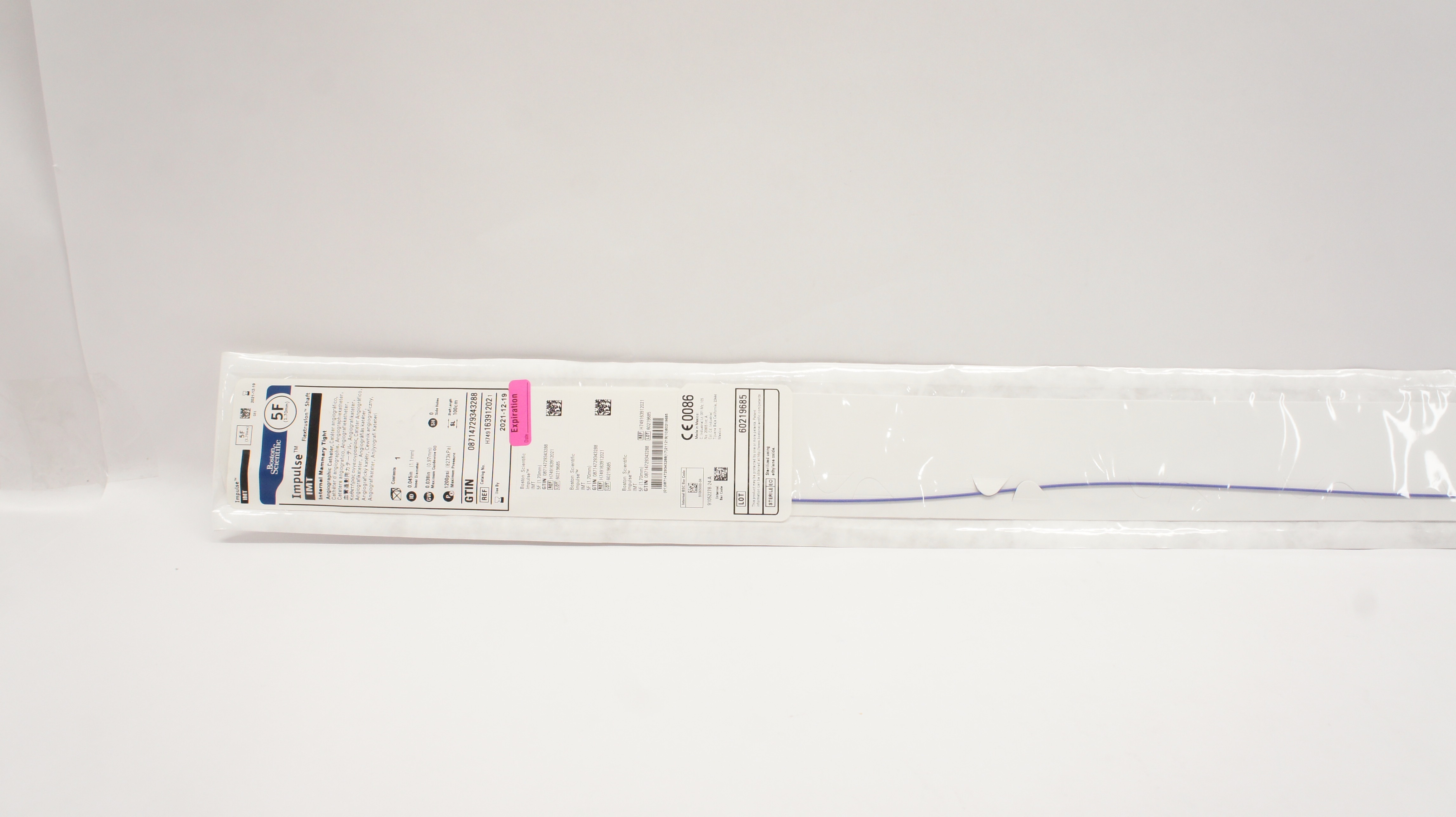 Boston Scientific 16391202 Impulse IMT Internal Mammary Angiographic Cath. 5F(x)