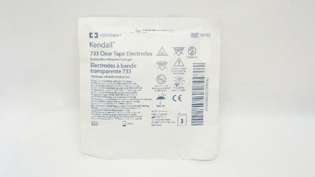 Covidien 22733 Kendall 733 Clear Tape Electrodes - Pack of 3