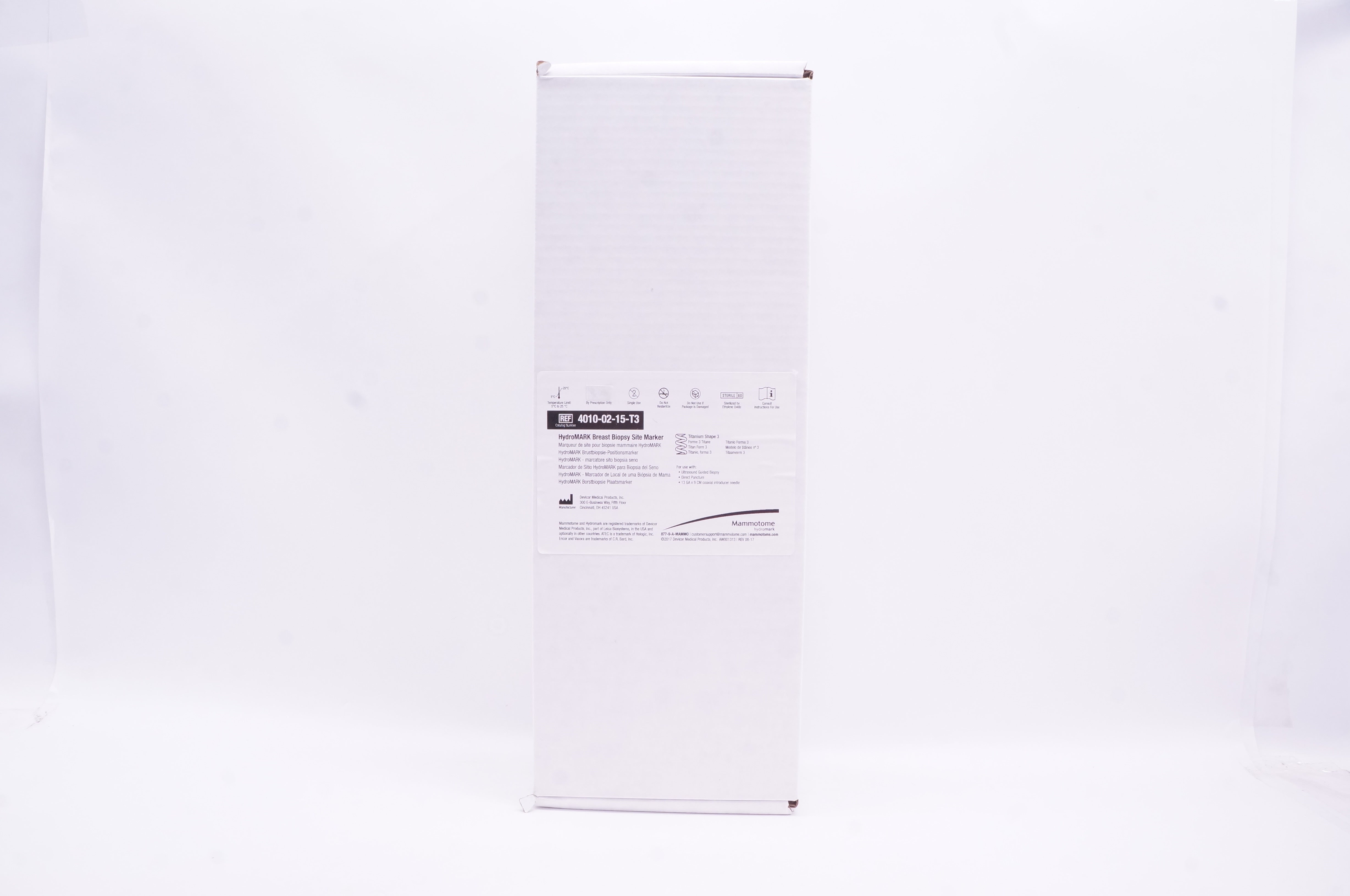 Devicor 4010-02-15-T3 Mammotome HydroMARK Breast Biopsy Site Marker - Box of 10