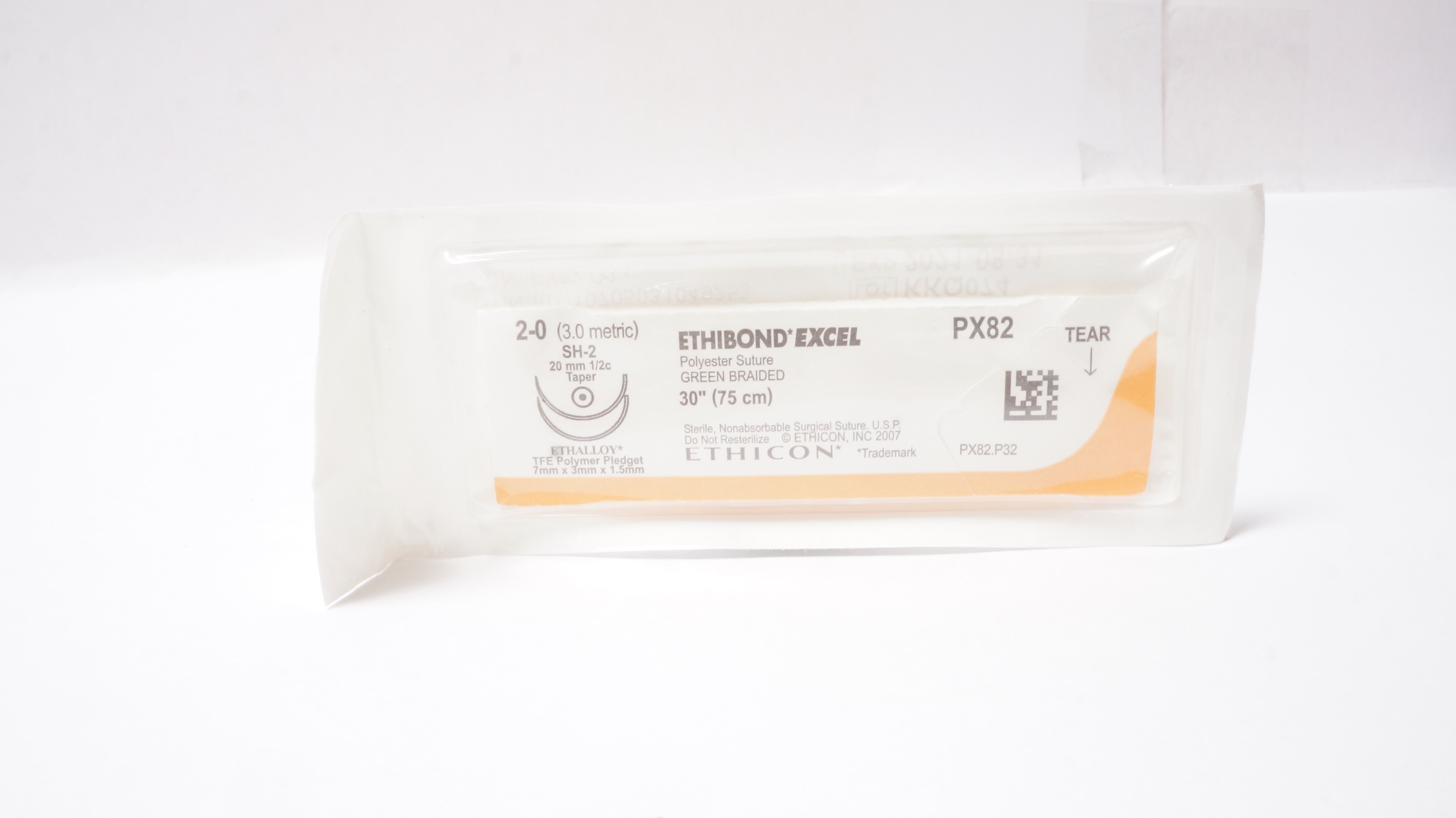 Ethicon PX82 2-0 Ethibond Excel Polyester, Sh-2,  20mm 1/2c Taper, 30inch (x)