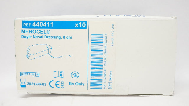 Medtronic 440411 Merocel Doyle Nasal Dressing 8cm (x) - Box of 10