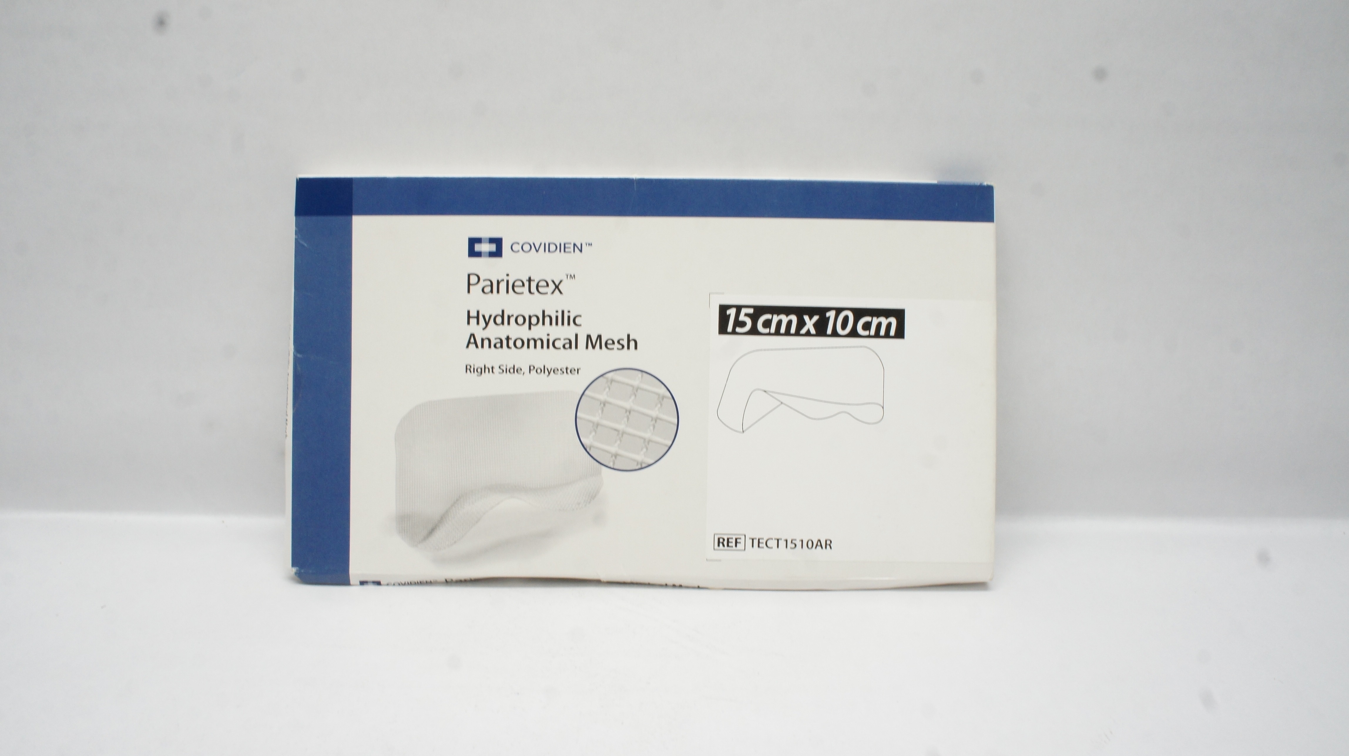 Covidien TECT1510AR Parietex Hydrophilic Anatomical Mesh 15cm x 10cm (x)