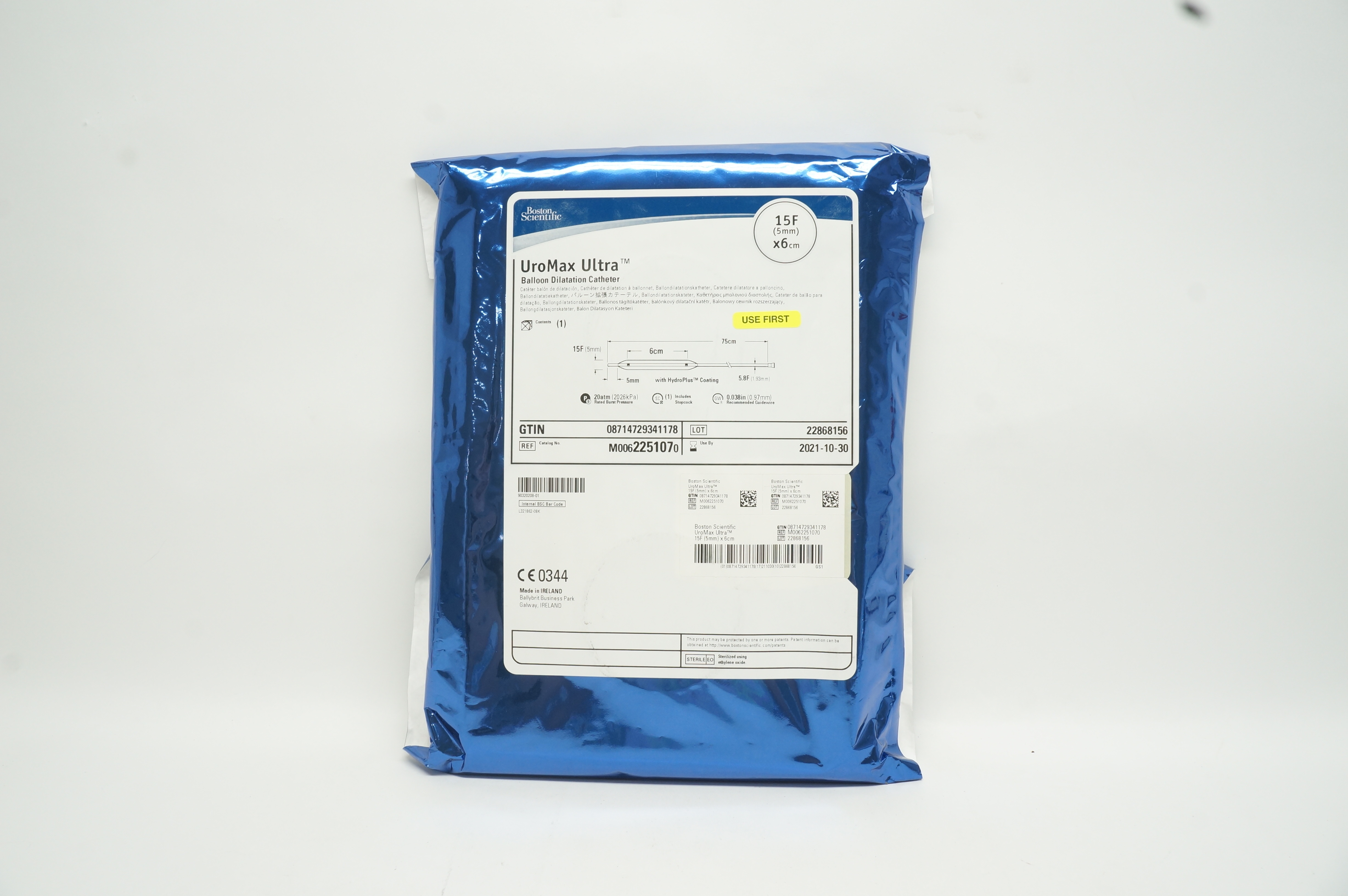 Boston Scientific M0062251070 UroMax Ultra Balloon Dilatation Cath. 15F x 6cm