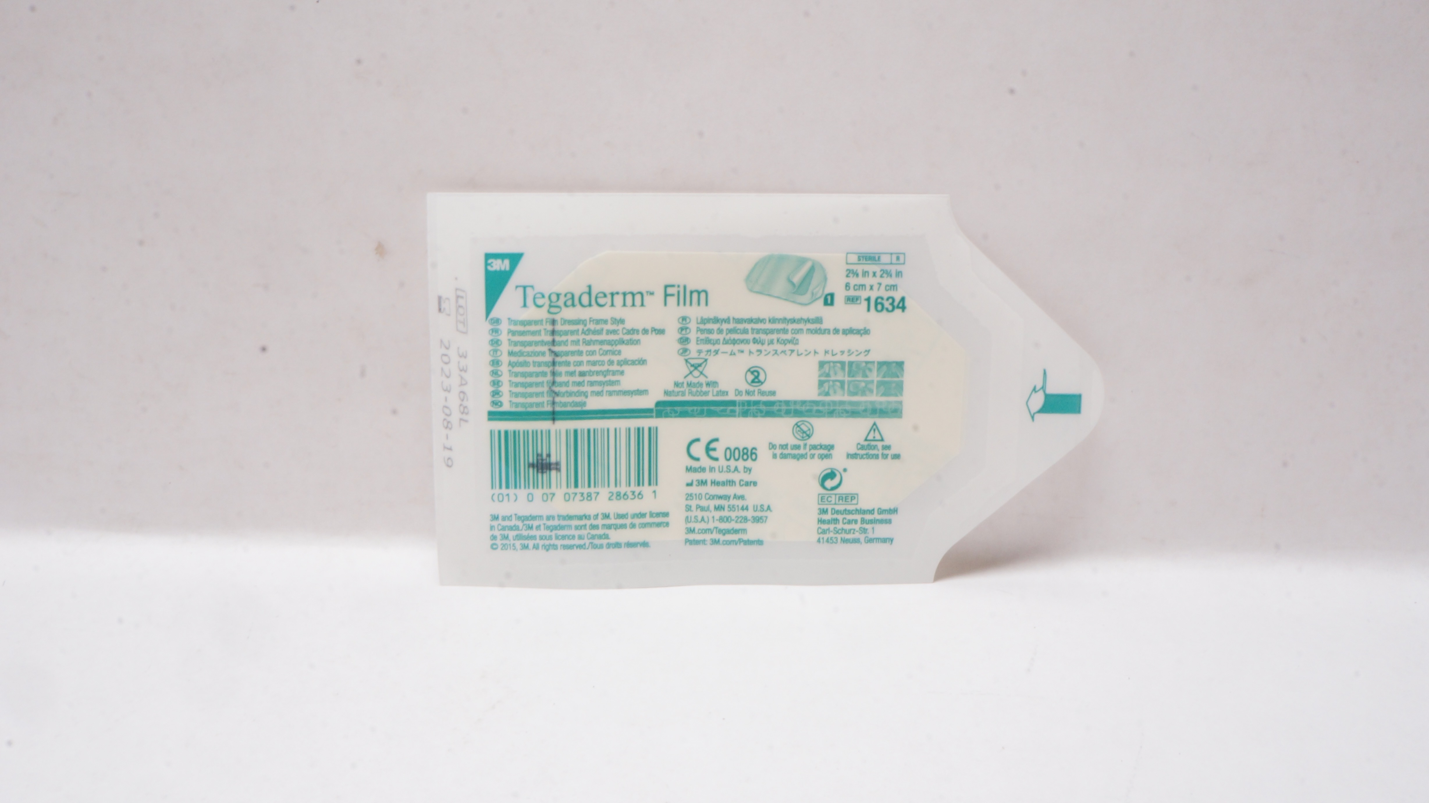 3M 1634 Transparent Film Dressing Frame Style 2 3/8 x 2 3/4inch